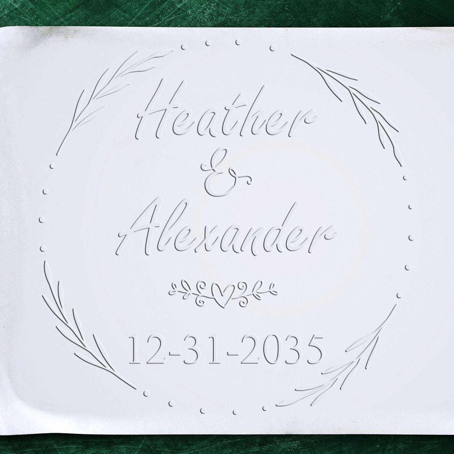Desk Timeless Love Seal Custom-Made Thank You Initial Embossing Stamp - Engineer Seal Stamps