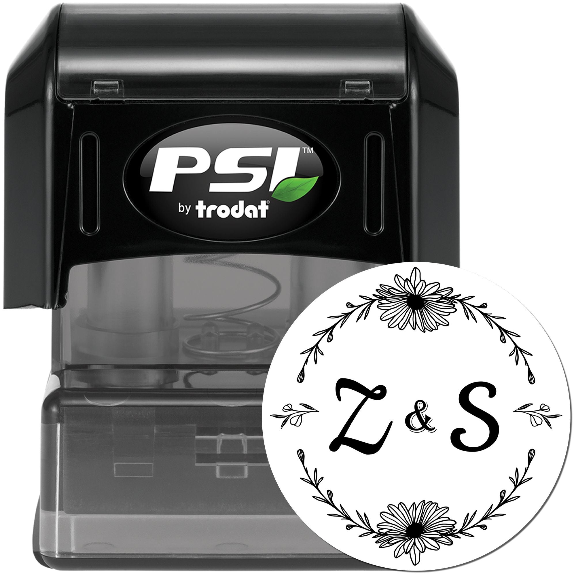 Blossom Monogram Personalized Decorative Monogram Stamper - Engineer Seal Stamps