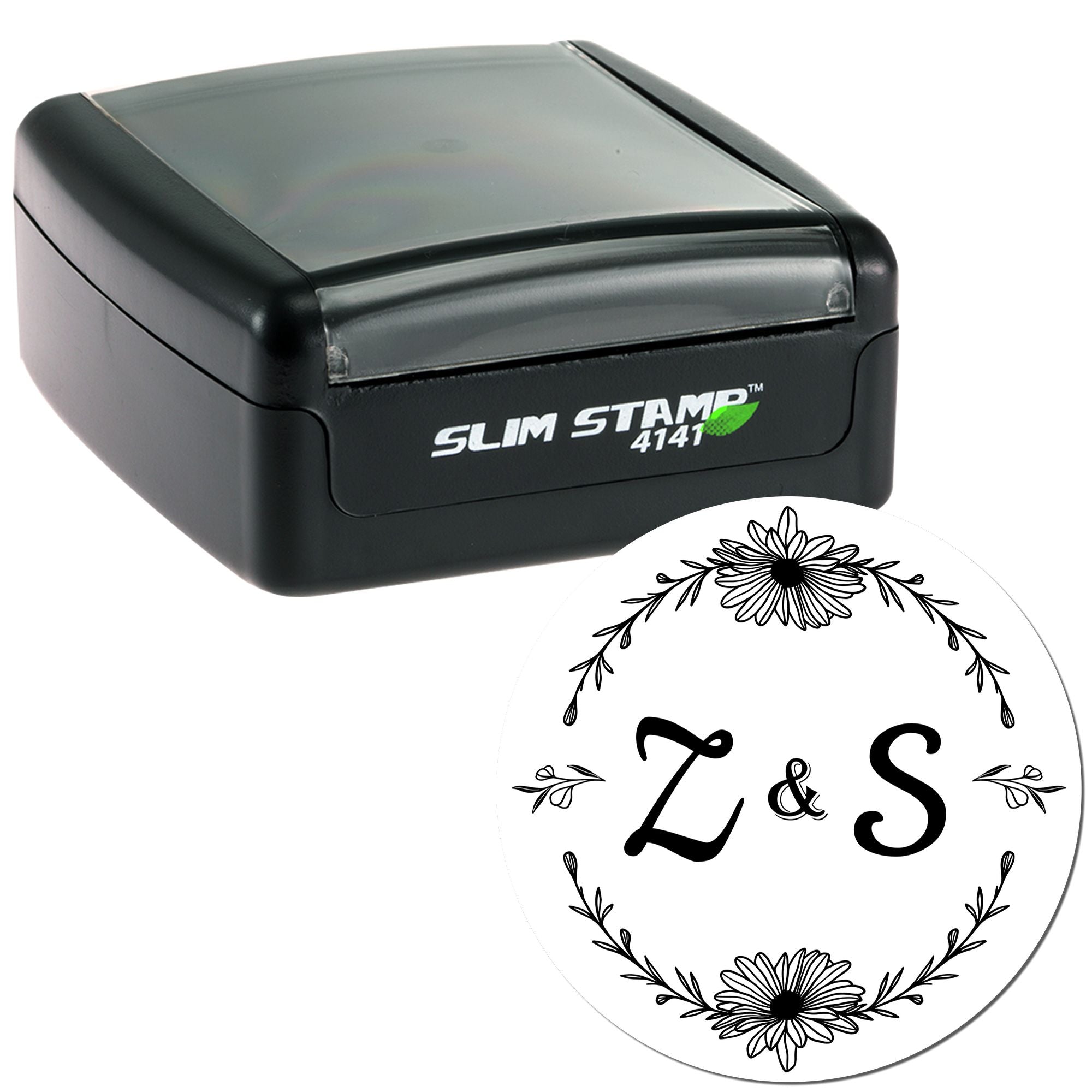 Blossom Monogram Personalized Couples' Monogram Stamp - Engineer Seal Stamps