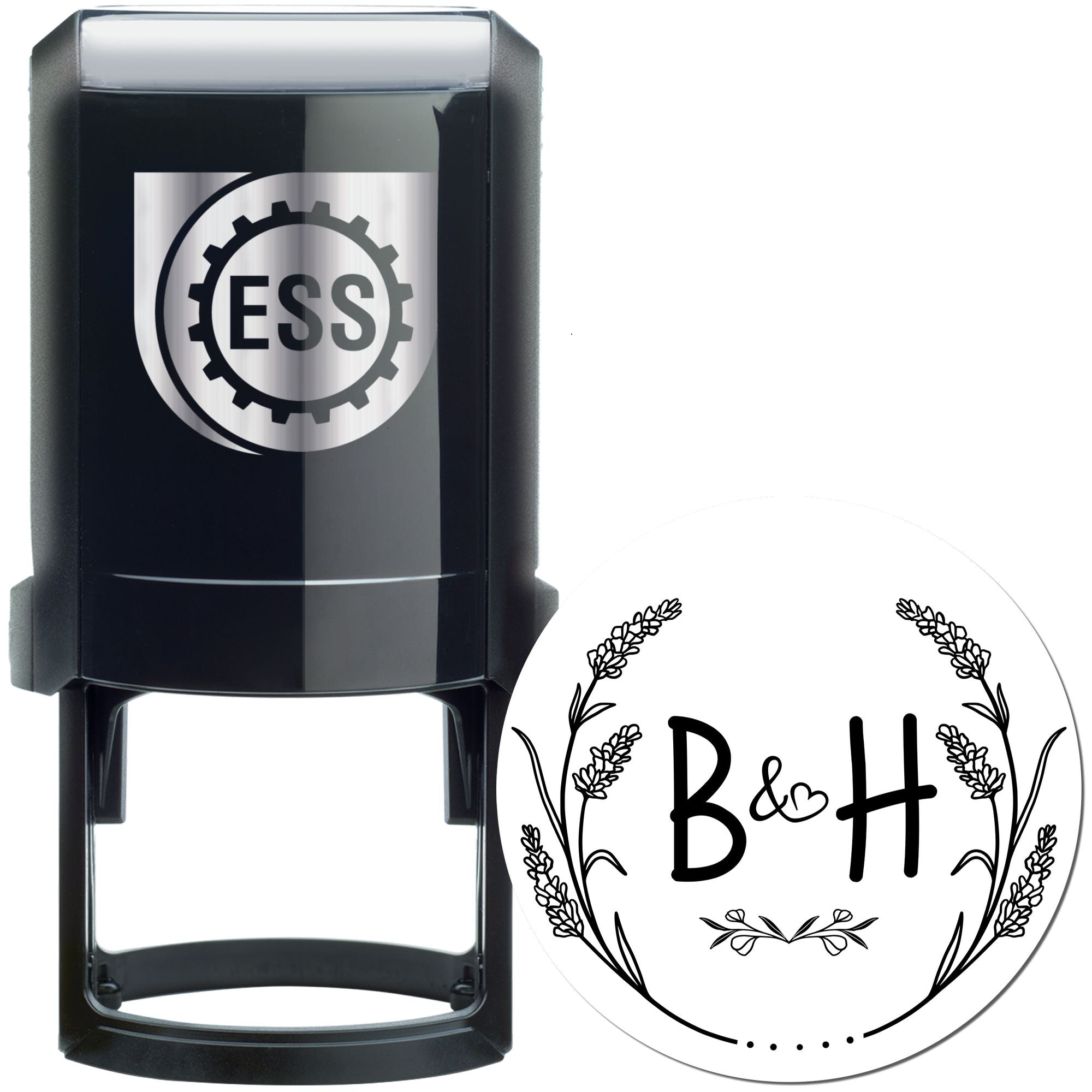 Floral Embrace Custom Stamp - Engineer Seal Stamps