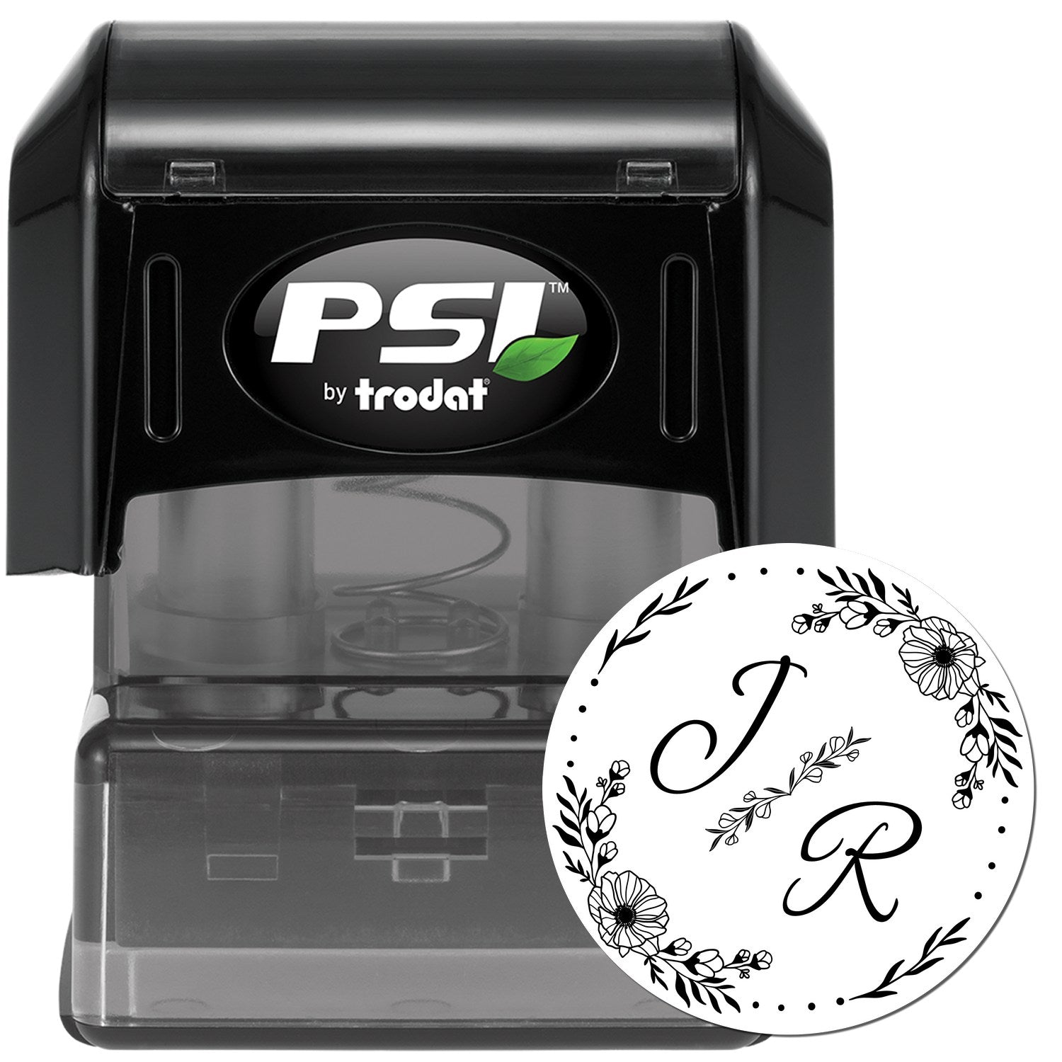 Petal Perfection Monogram Personalized Diy Monogram Stamp - Engineer Seal Stamps