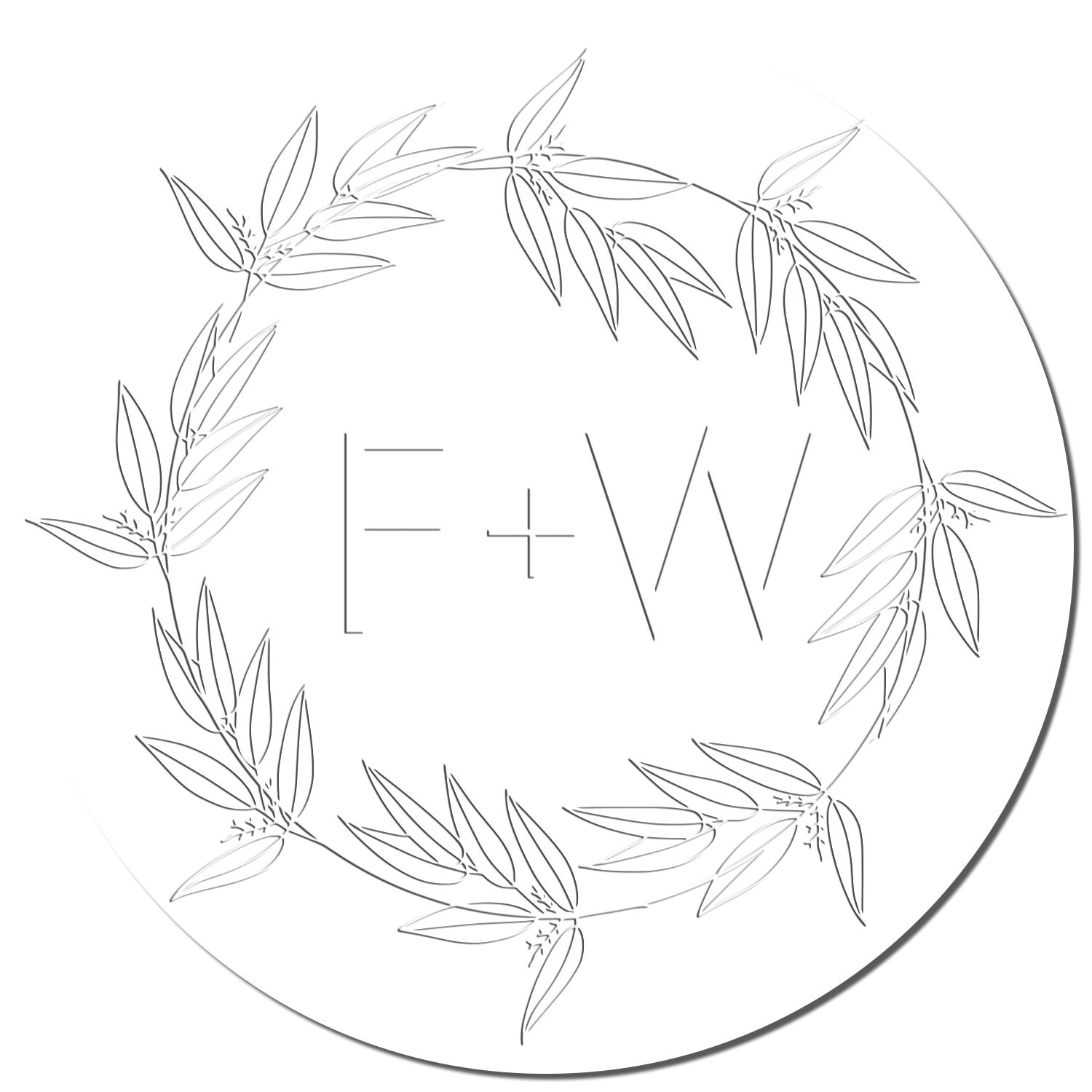 Soft Floral Unity Personalized Couples' Wedding Logo Embosser