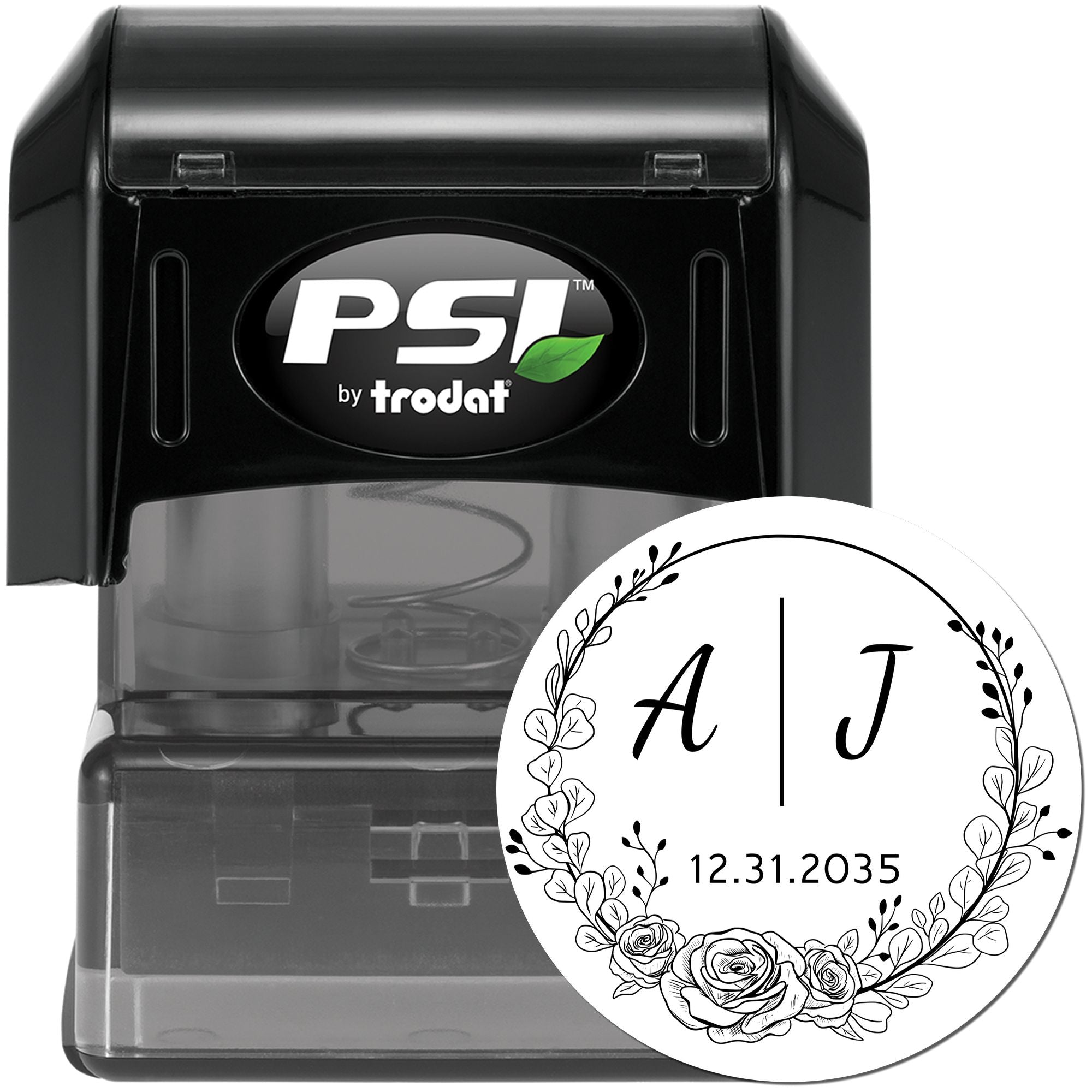 Floral Beauty Personalized Handmade Couples' Stamper - Engineer Seal Stamps