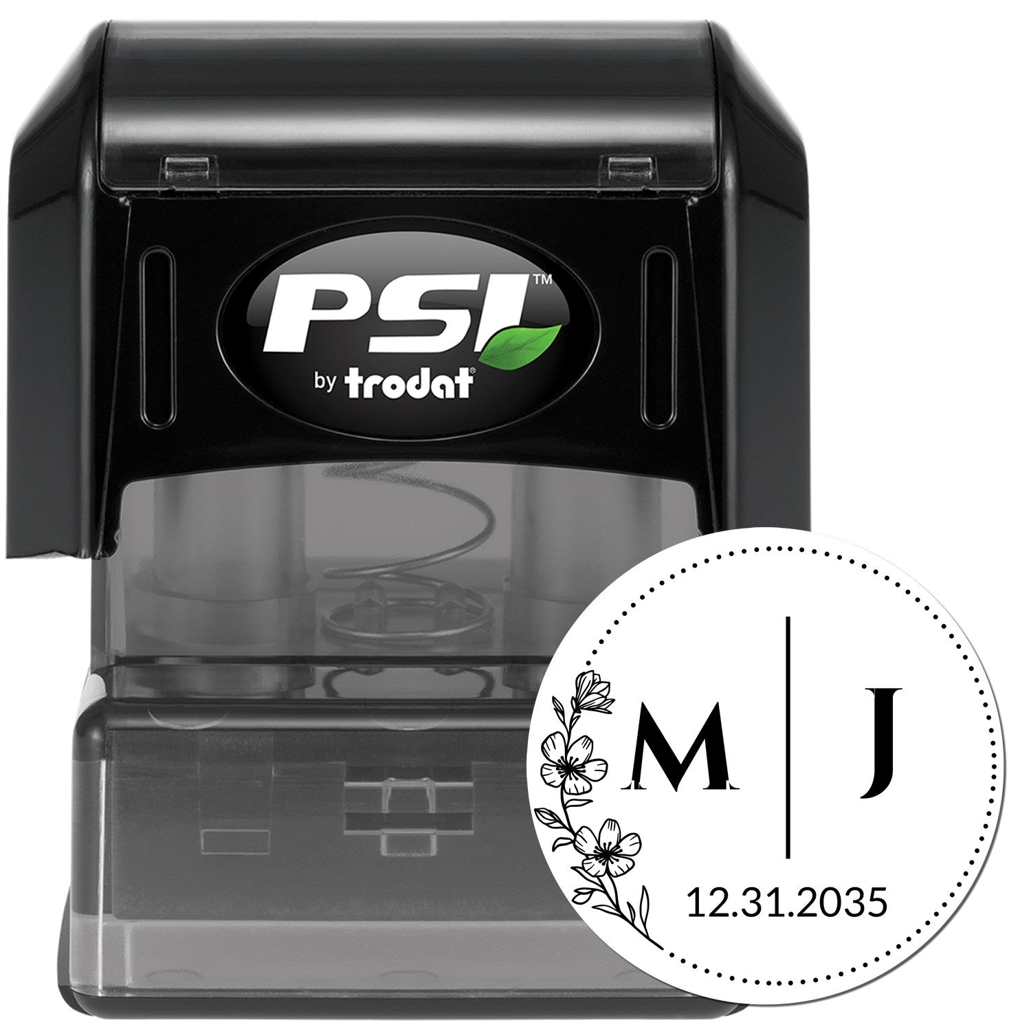 Blossom Grace Personalized Scrapbooking Initial Stamper - Engineer Seal Stamps