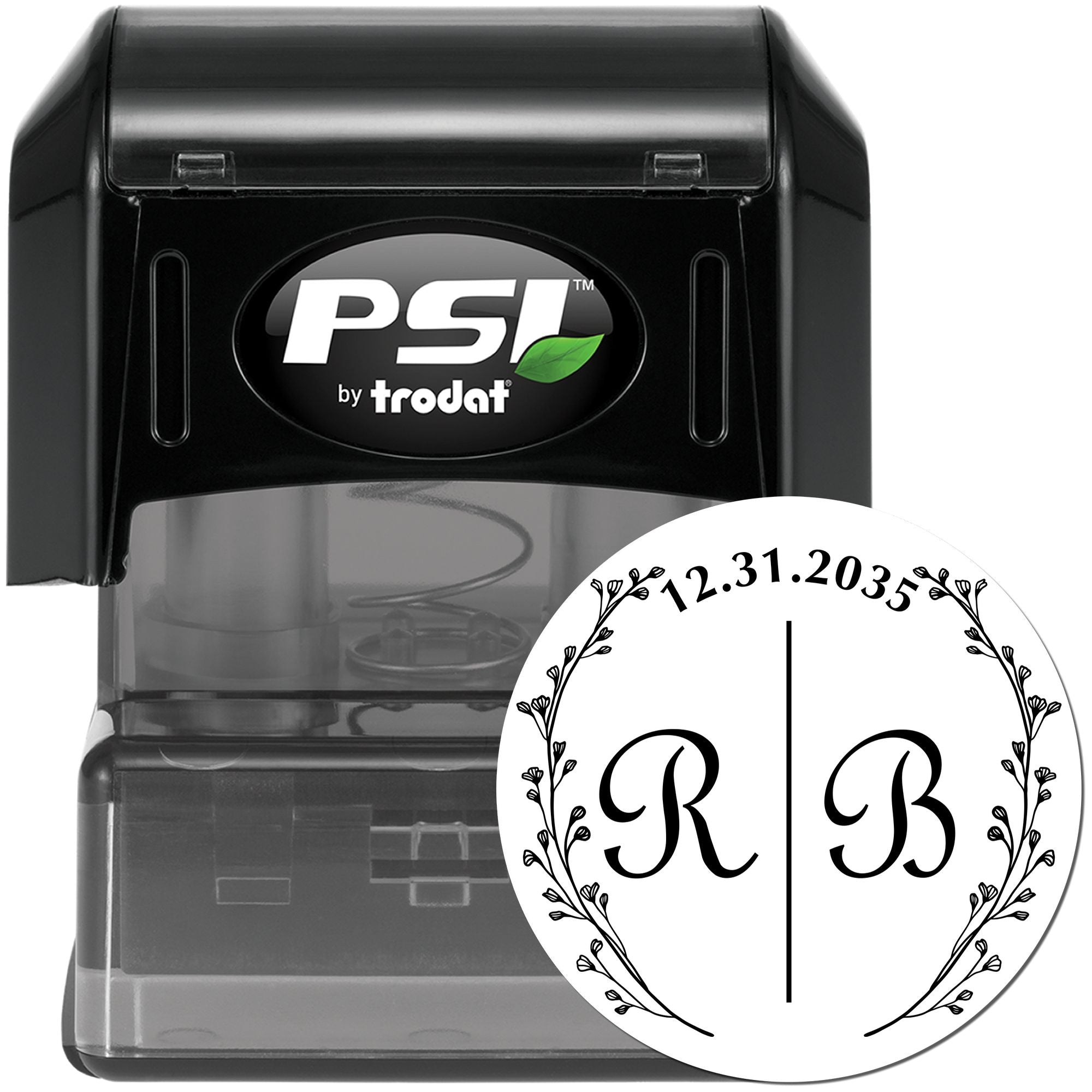 Bloombing Elegance Monogram Personalized Handcrafted Couples' Stamp - Engineer Seal Stamps