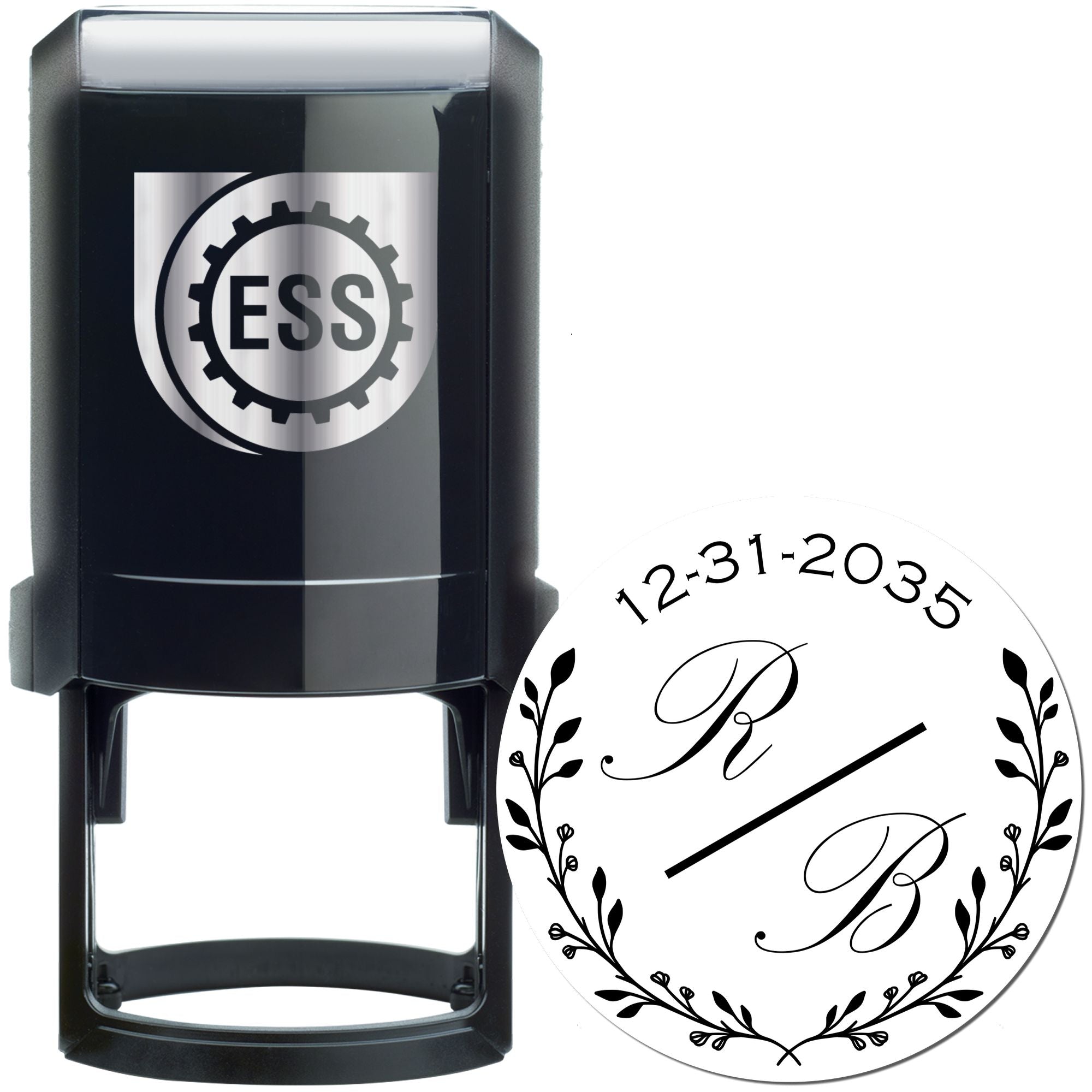 Elegant Embrace Customized Couple's Monogram Stamper - Engineer Seal Stamps
