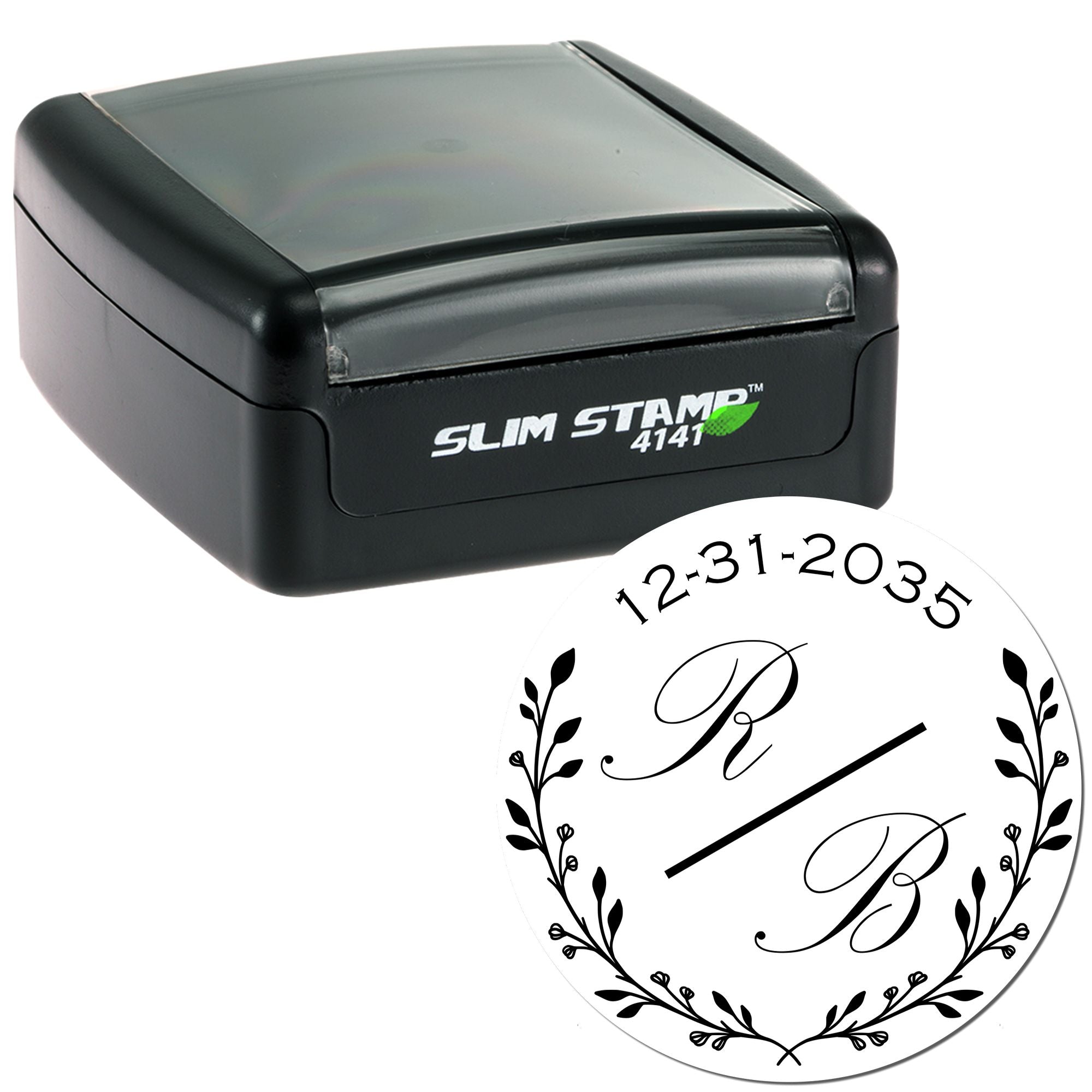 Elegant Embrace Custom Wedding Initial Stamp - Engineer Seal Stamps