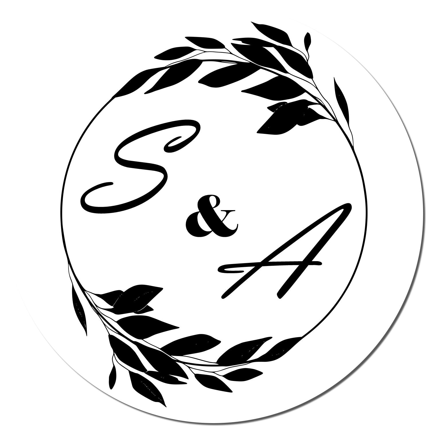 Round Flowering Affection Monogram Letter Stamp