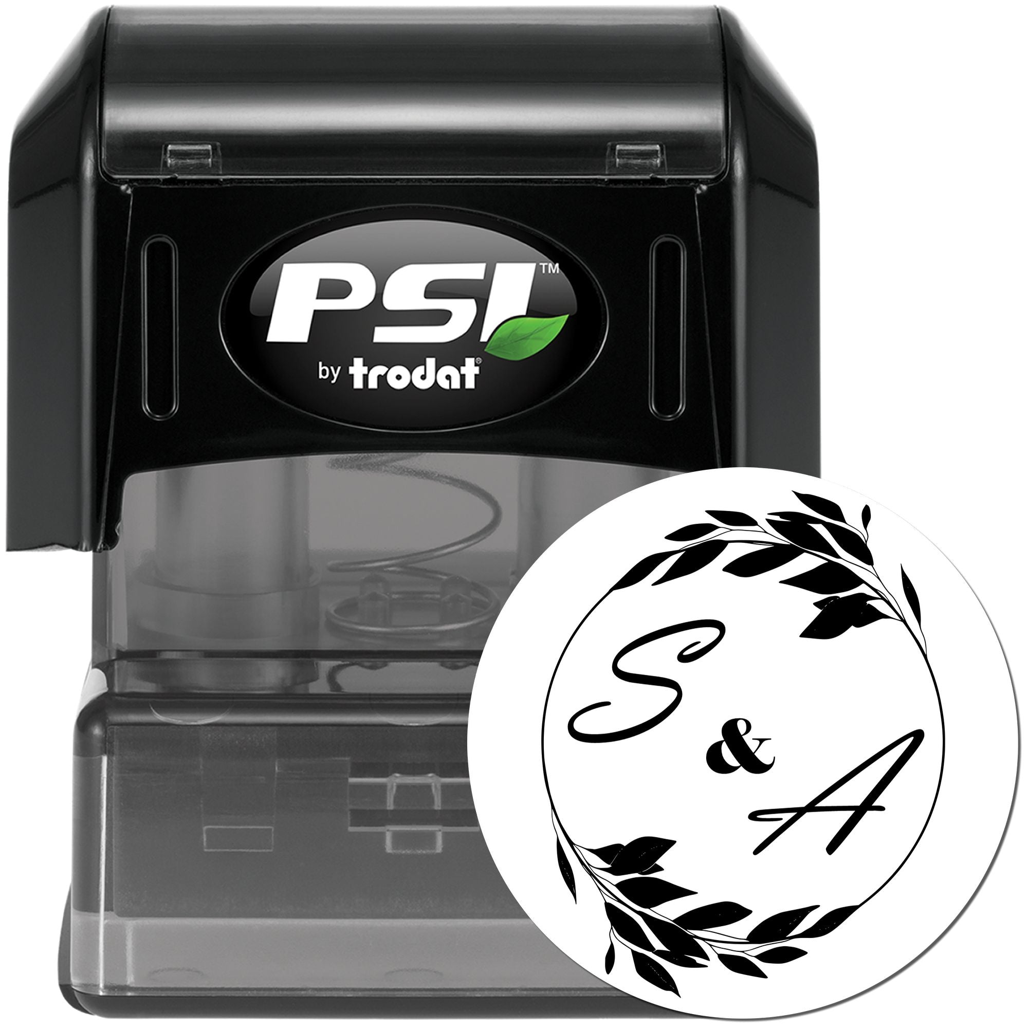 Flowering Affection Personalized Monogram Couples' Stamper - Engineer Seal Stamps