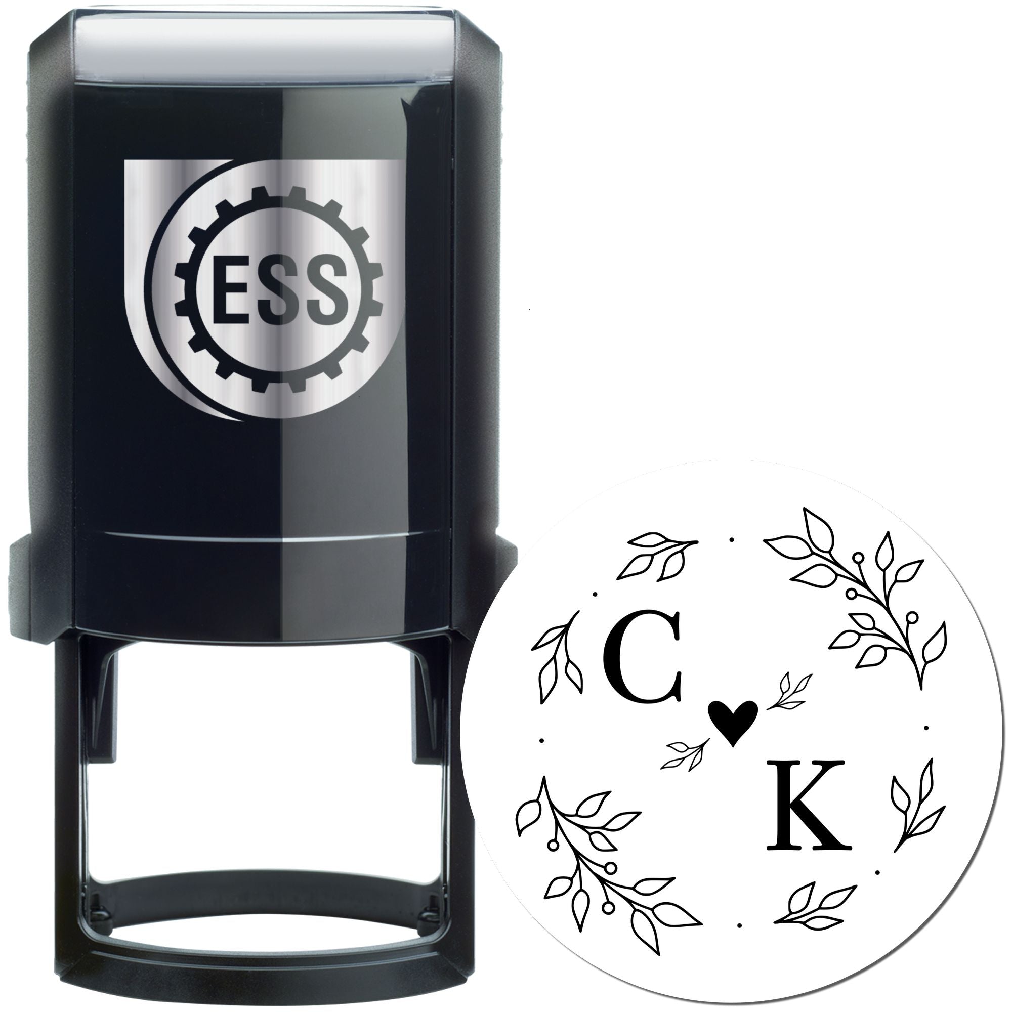 Love Leaves Customized Wedding Initial Stamper - Engineer Seal Stamps
