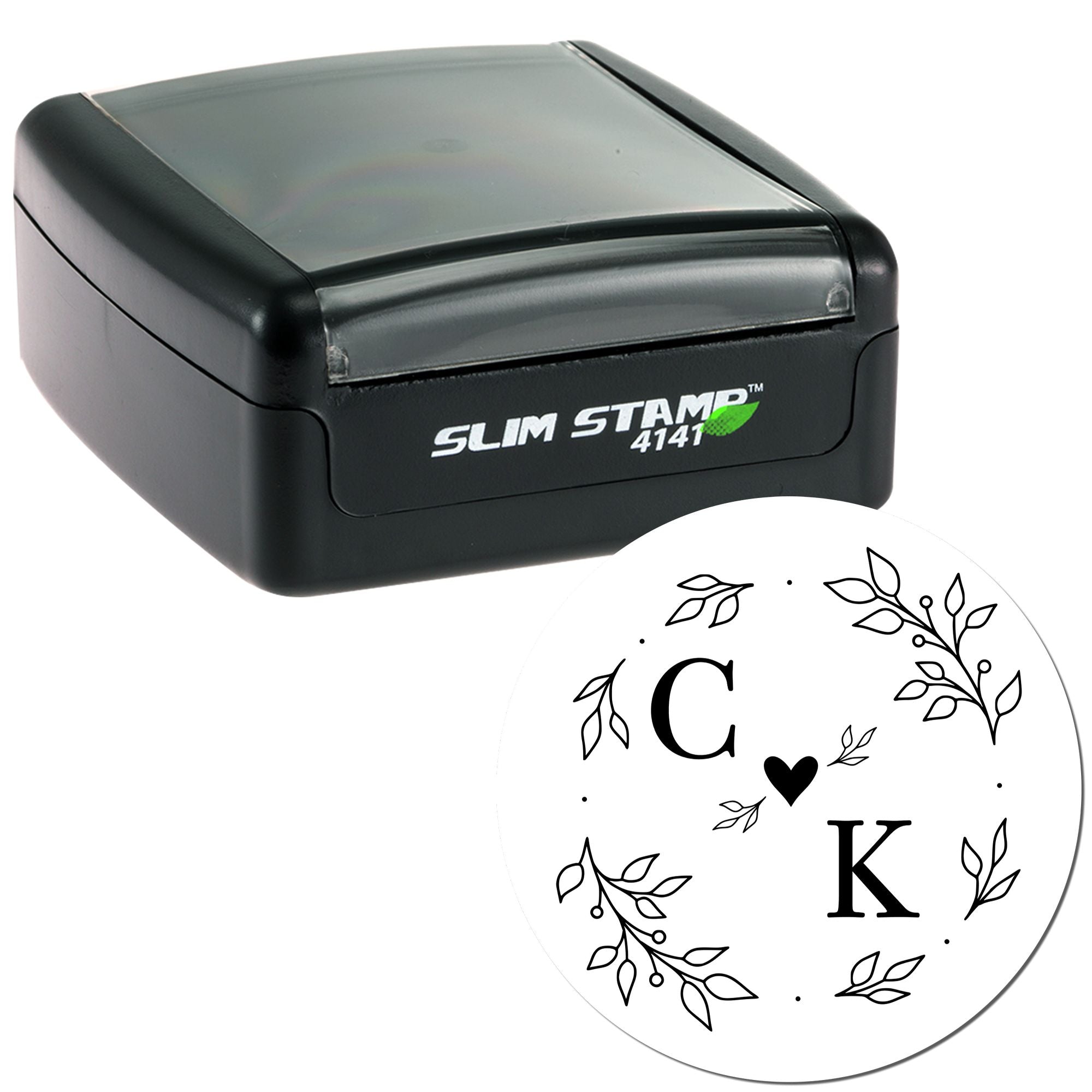 Love Leaves Custom Calligraphy Initial Stamp - Engineer Seal Stamps