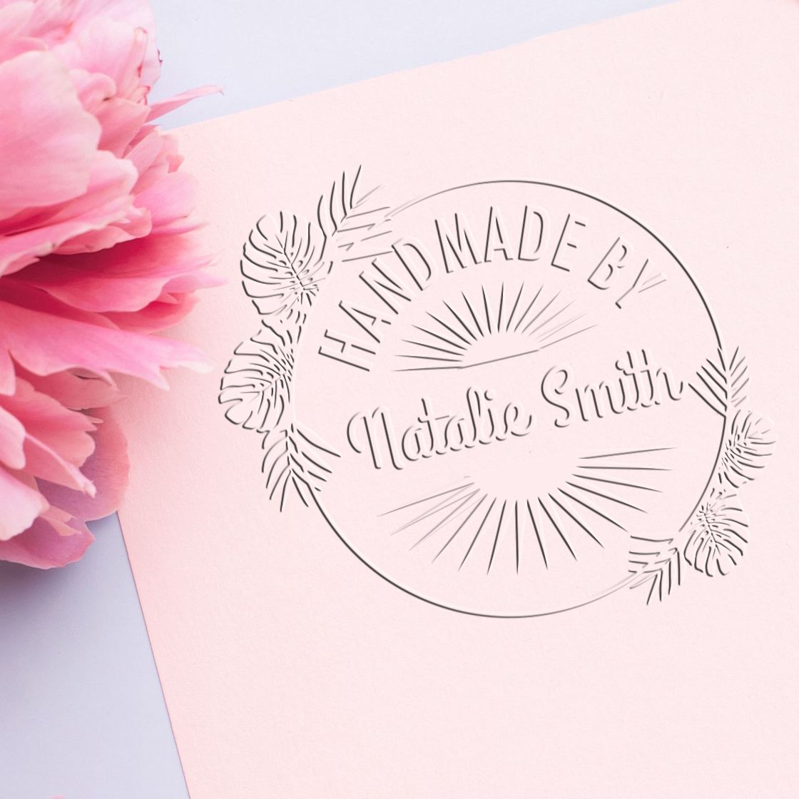 Crafted Elegance Desk Personalized Handcrafted Embossed Stamp