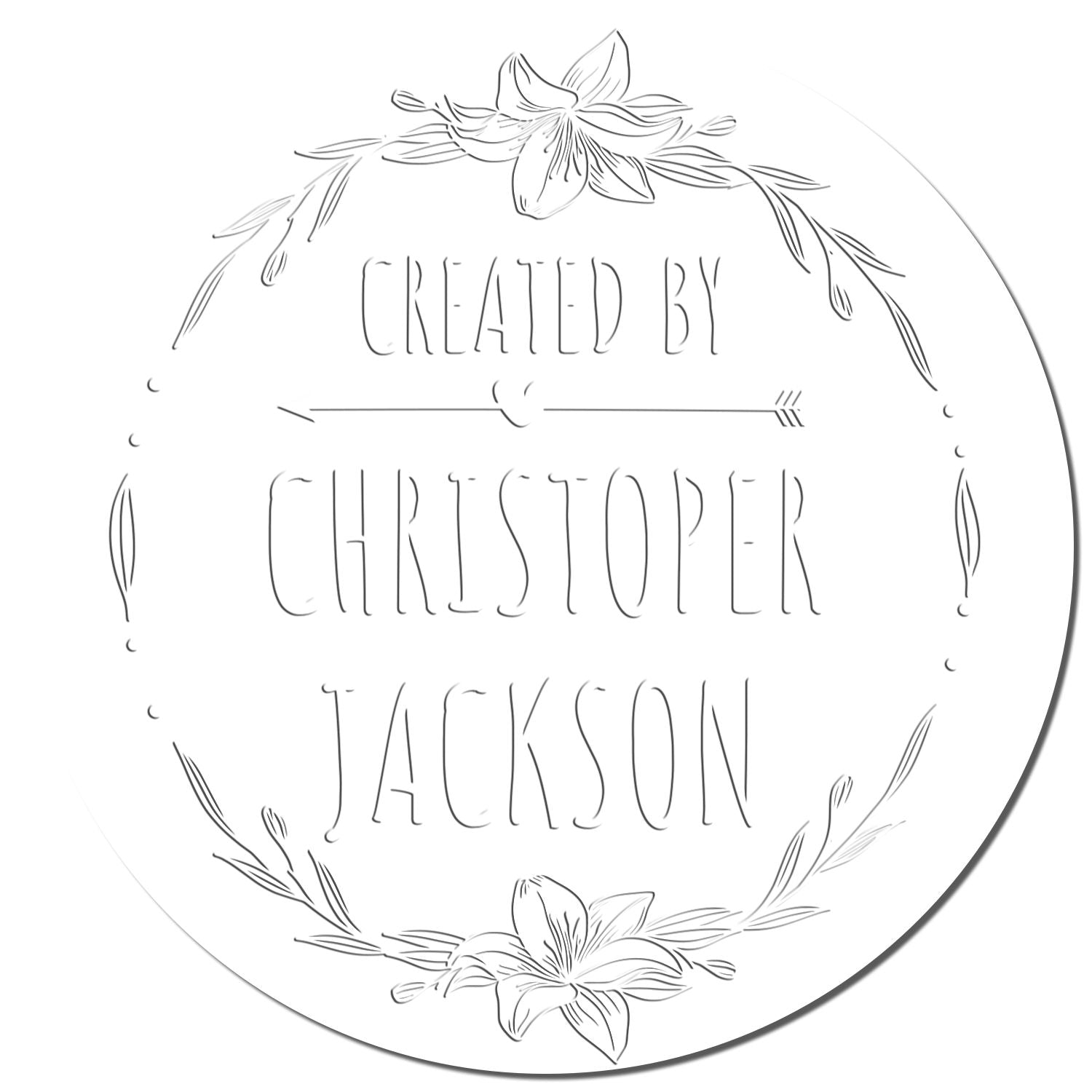 Soft Petal Artisan Customized Embossed Stamp