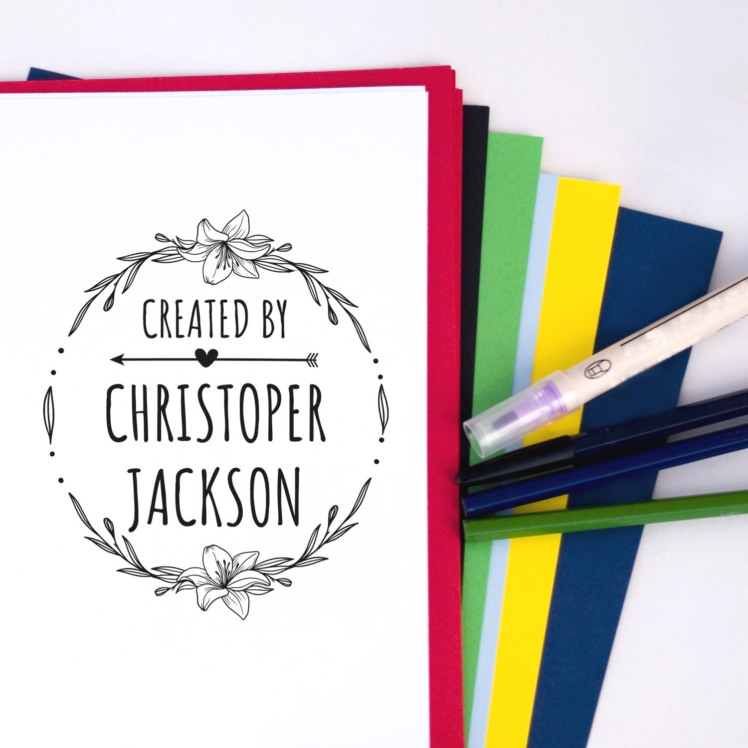 Petal Artisan Personalizable Handmade Stamp - Engineer Seal Stamps