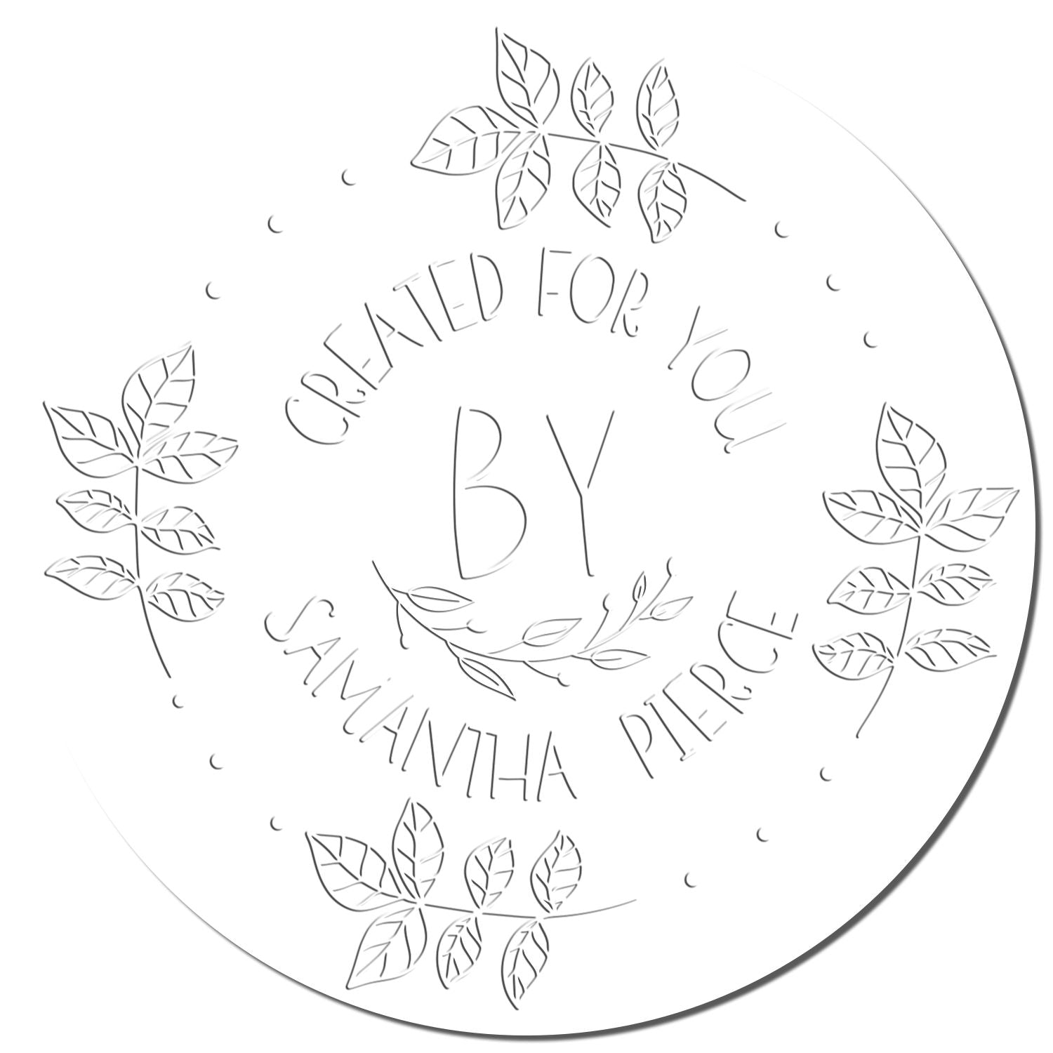 Handcrafted Elegance Hybrid Custom Handcrafted Embossed Stamp