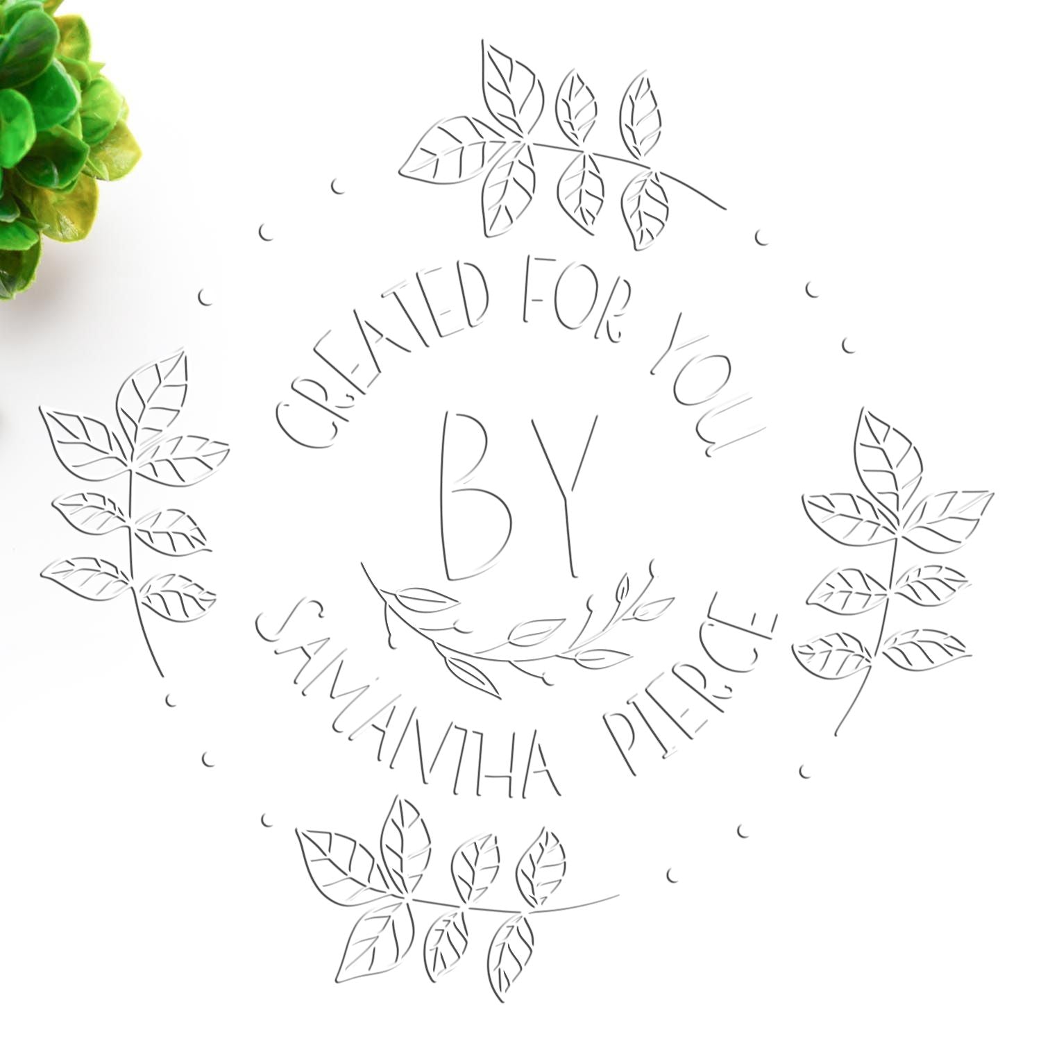 Handcrafted Elegance Hybrid Custom Handcrafted Embossed Stamp
