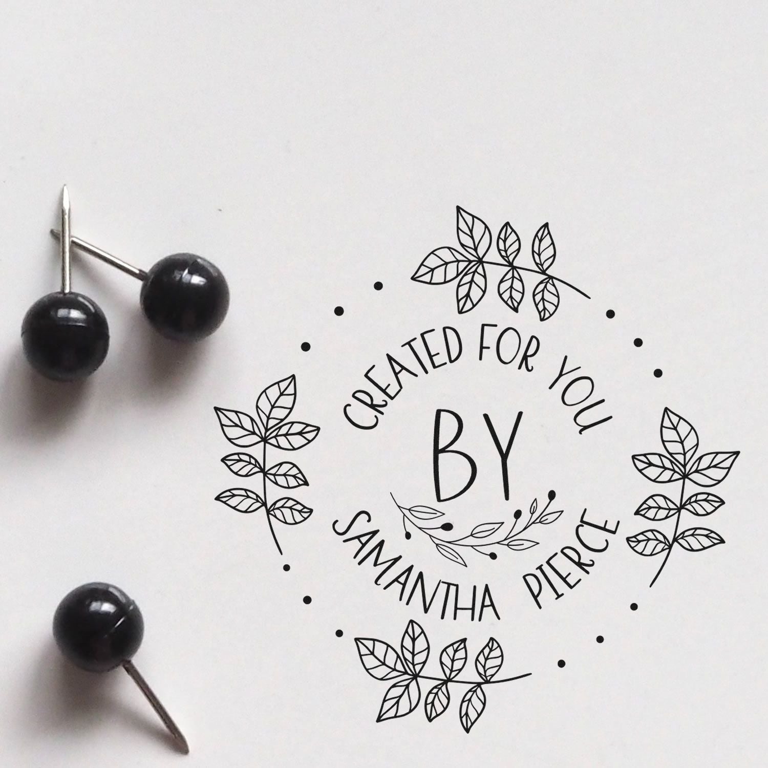Handcrafted Elegance Personalized Handcrafted Stamp