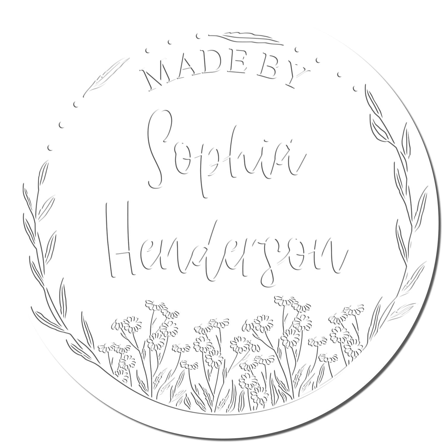 Handcrafted Blooms Desk Personalized Seal