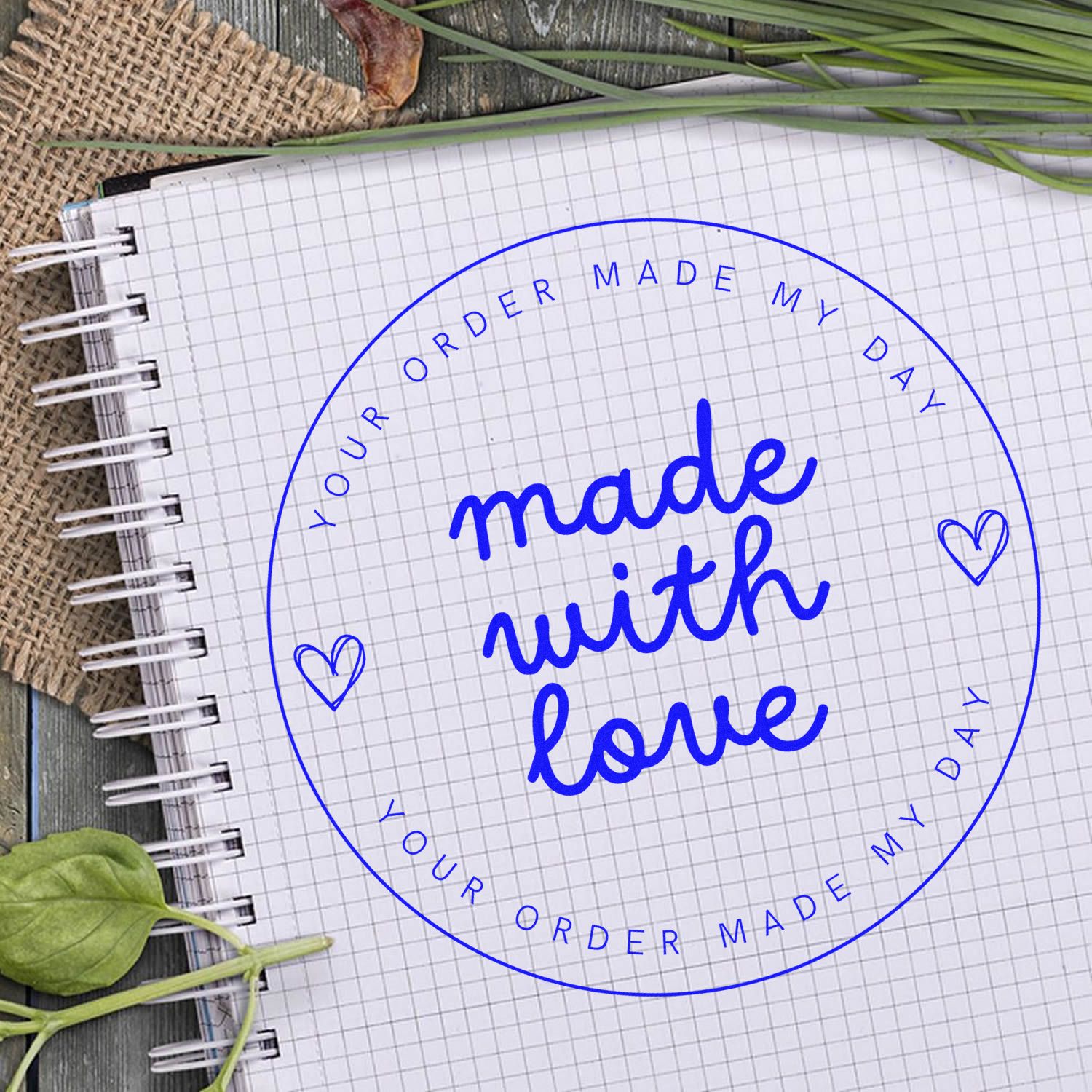 Round True-Heart Designs Custom-Made Maker Rubber Stamp