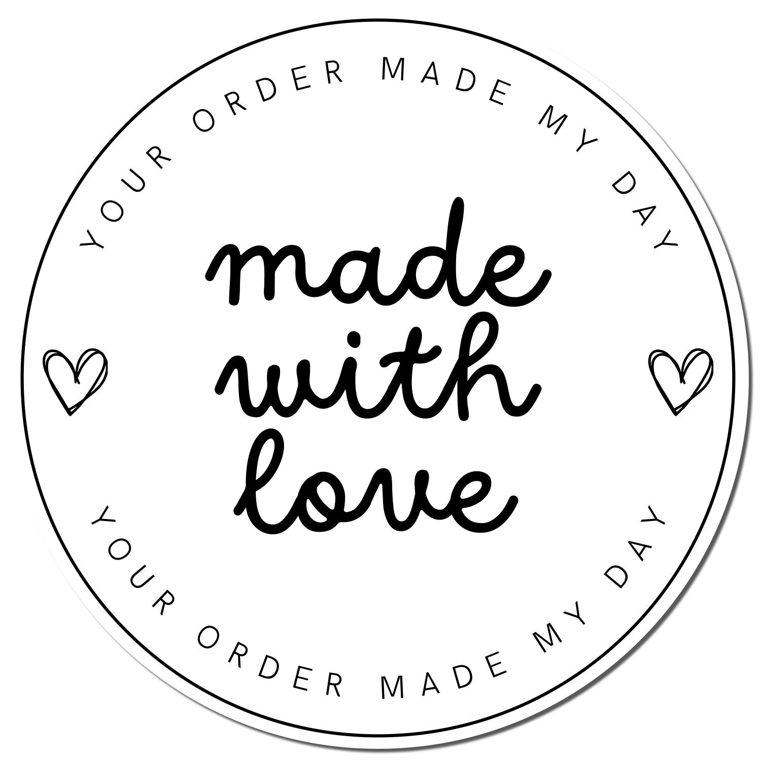 Round True-Heart Designs Custom-Made Maker Rubber Stamp