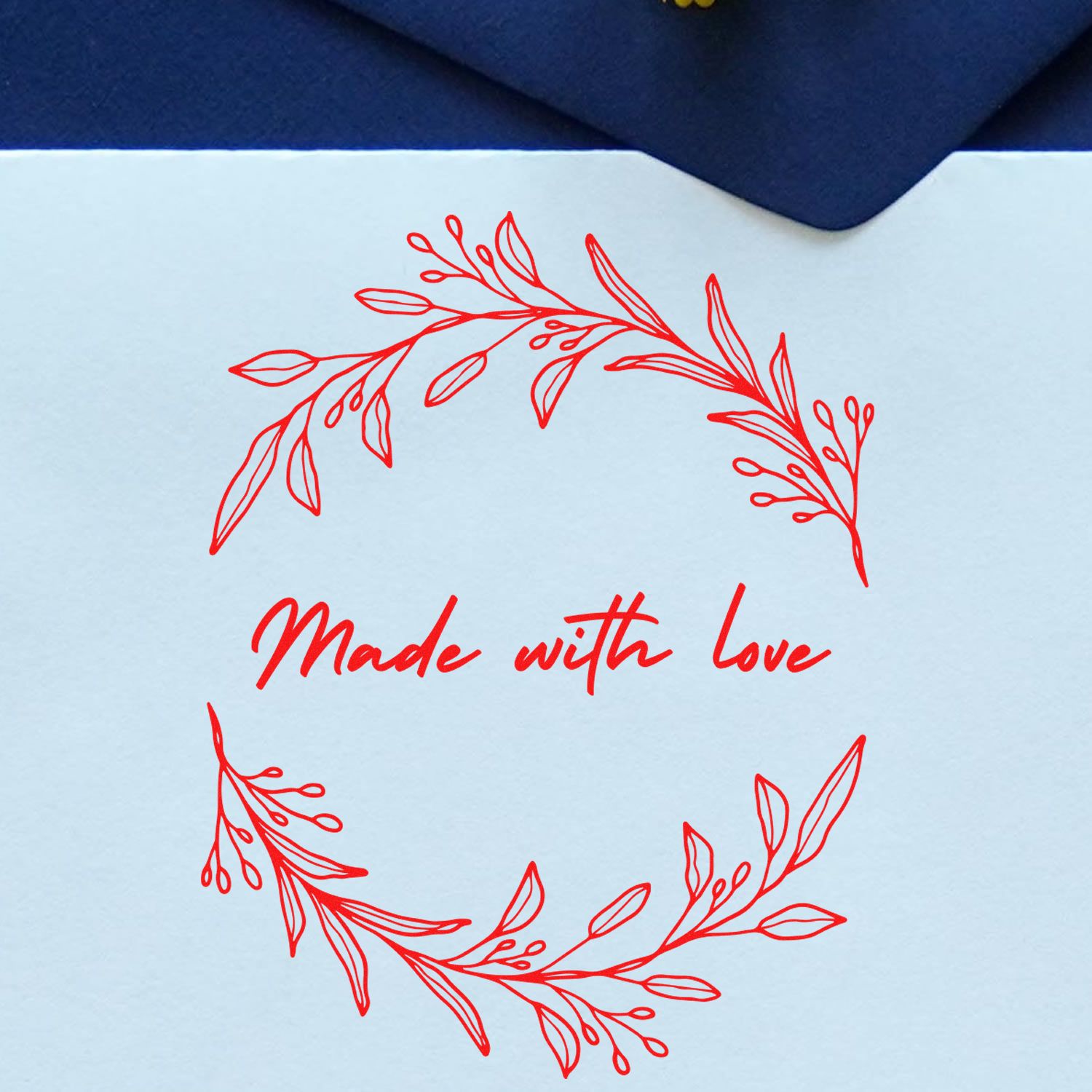 Round Love's Embrace Stamp Customized Handmade Stamp