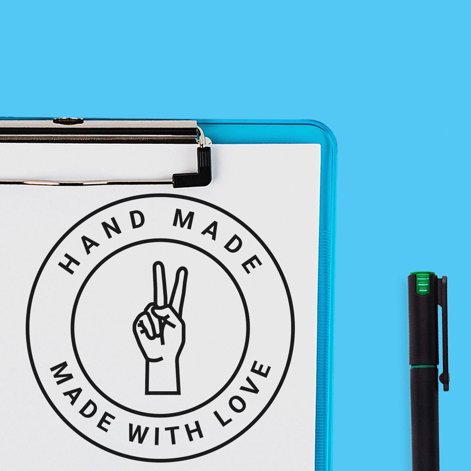 Round Peaceful Creations Customized Maker Stamp