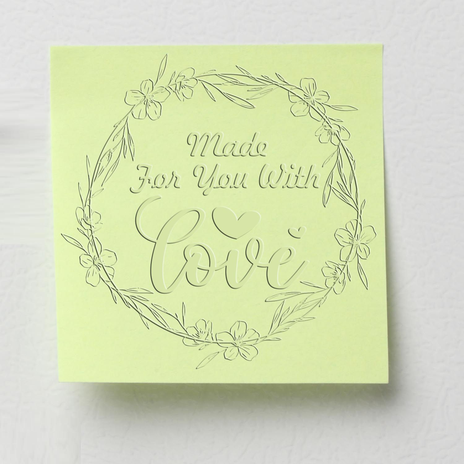 Soft Love's Floral Embrace Customizable Handmade Seal Embosser