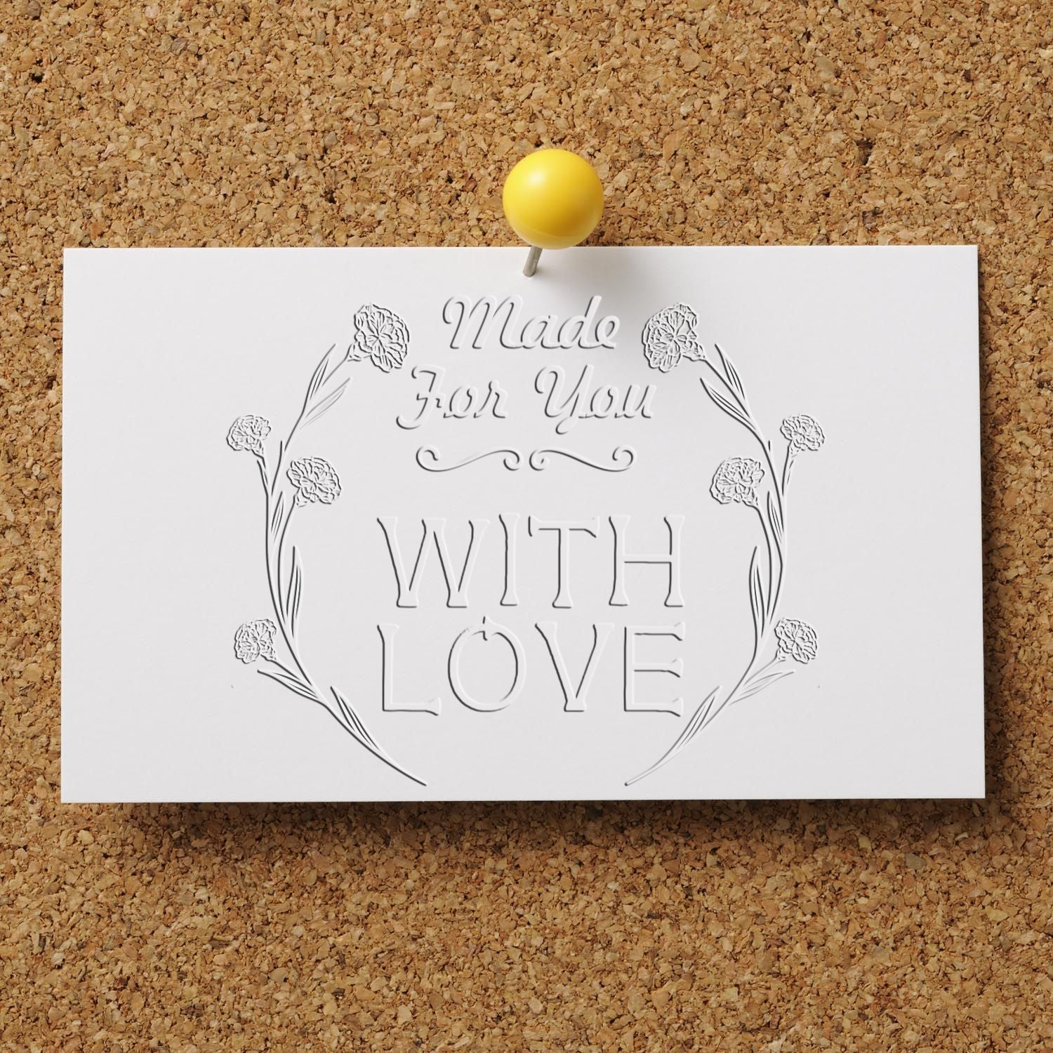 Soft Floral Love Embrace Customizable Handcrafted Seal Embosser