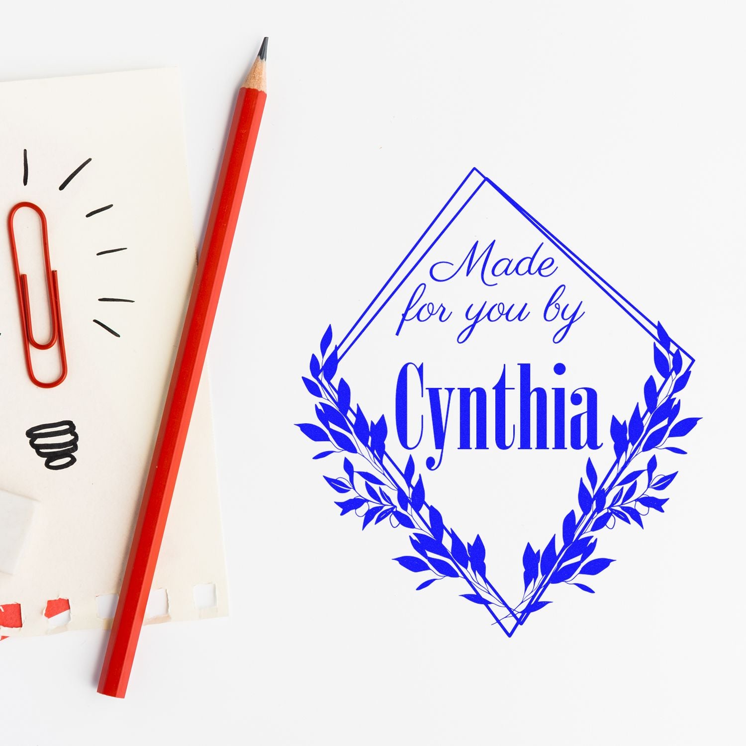 Crafted Elegance by Custom-Made Handmade Rubber Stamp