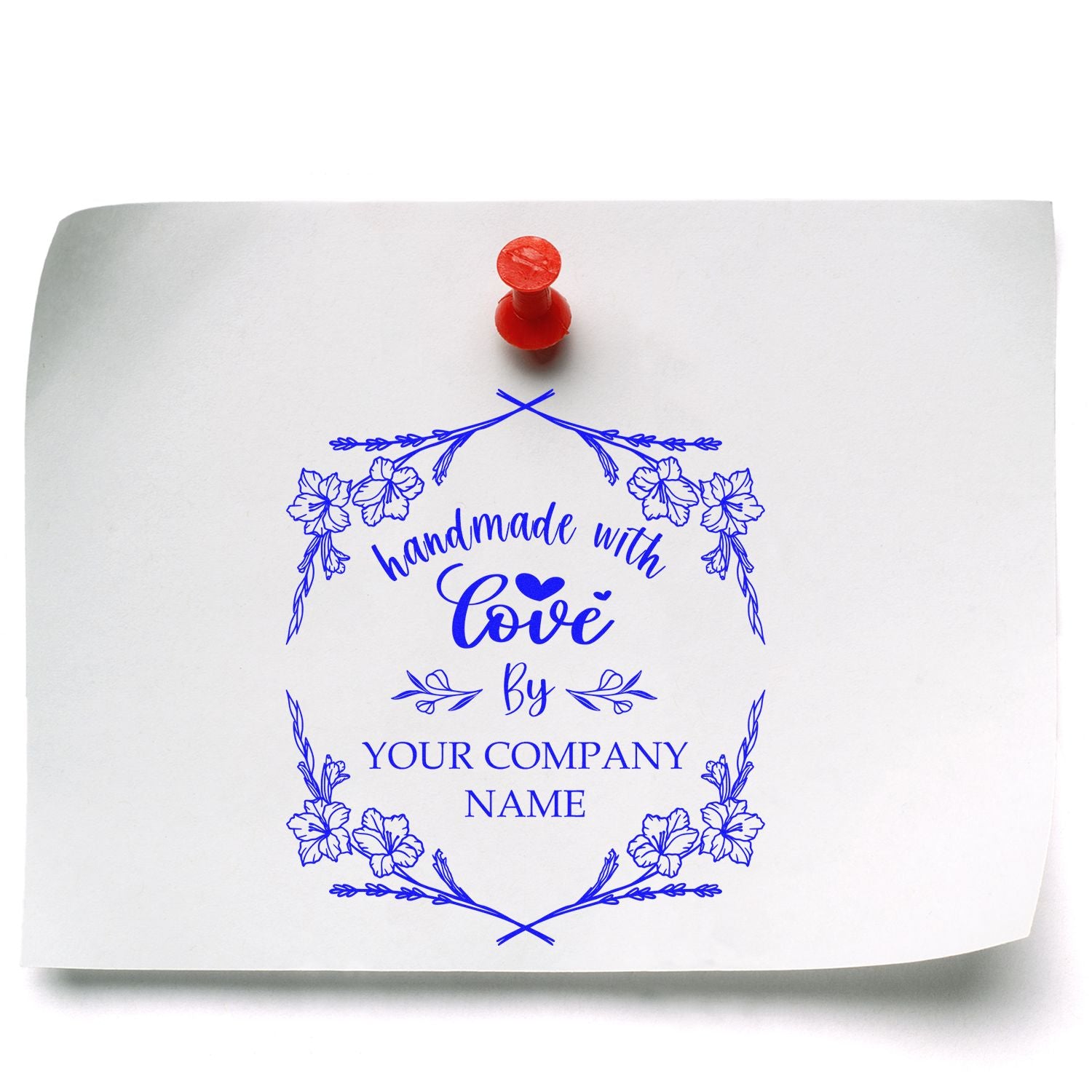 Floral Love Creations Customizable Handmade Rubber Stamp