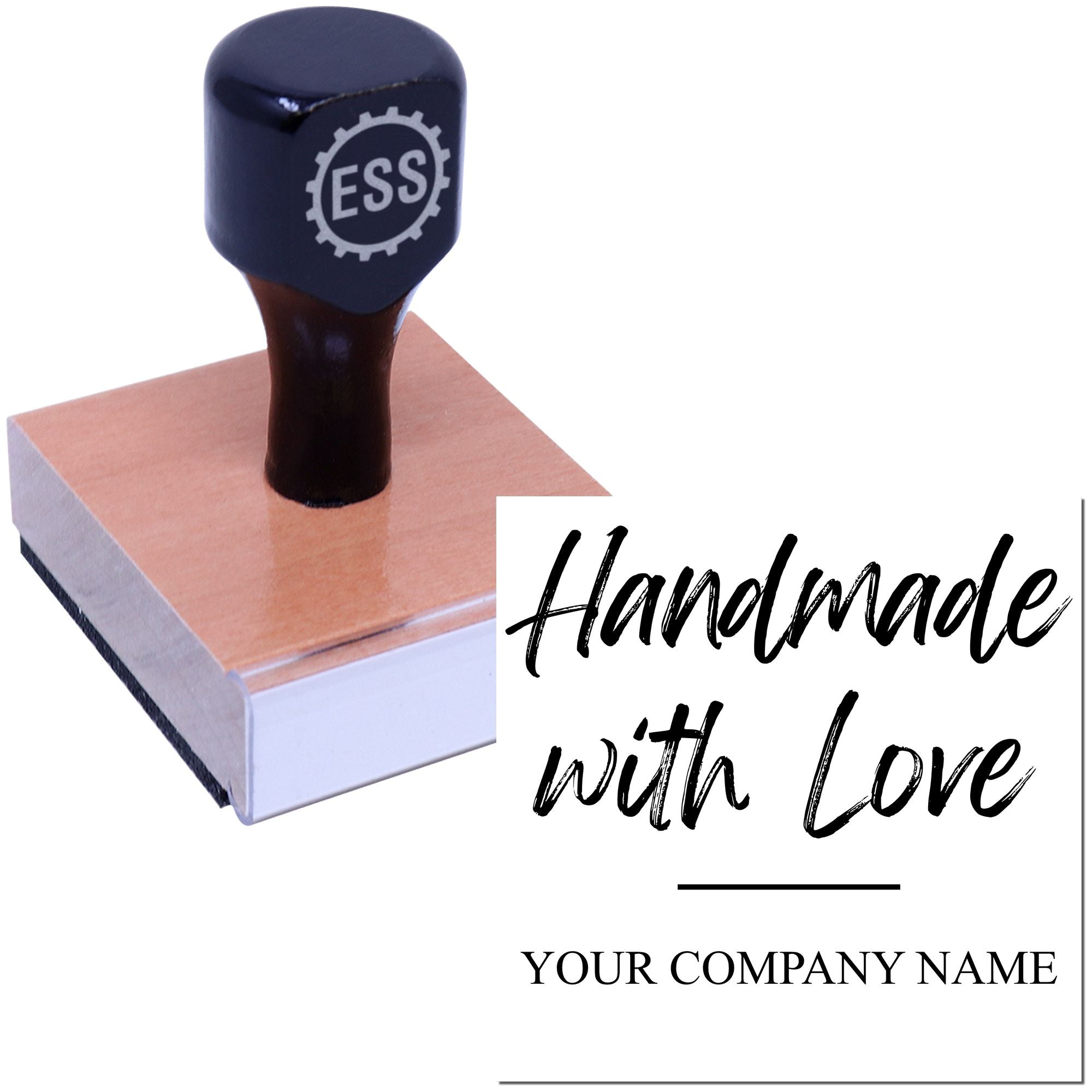 Fashioned with Heart Custom Handmade Rubber Stamp
