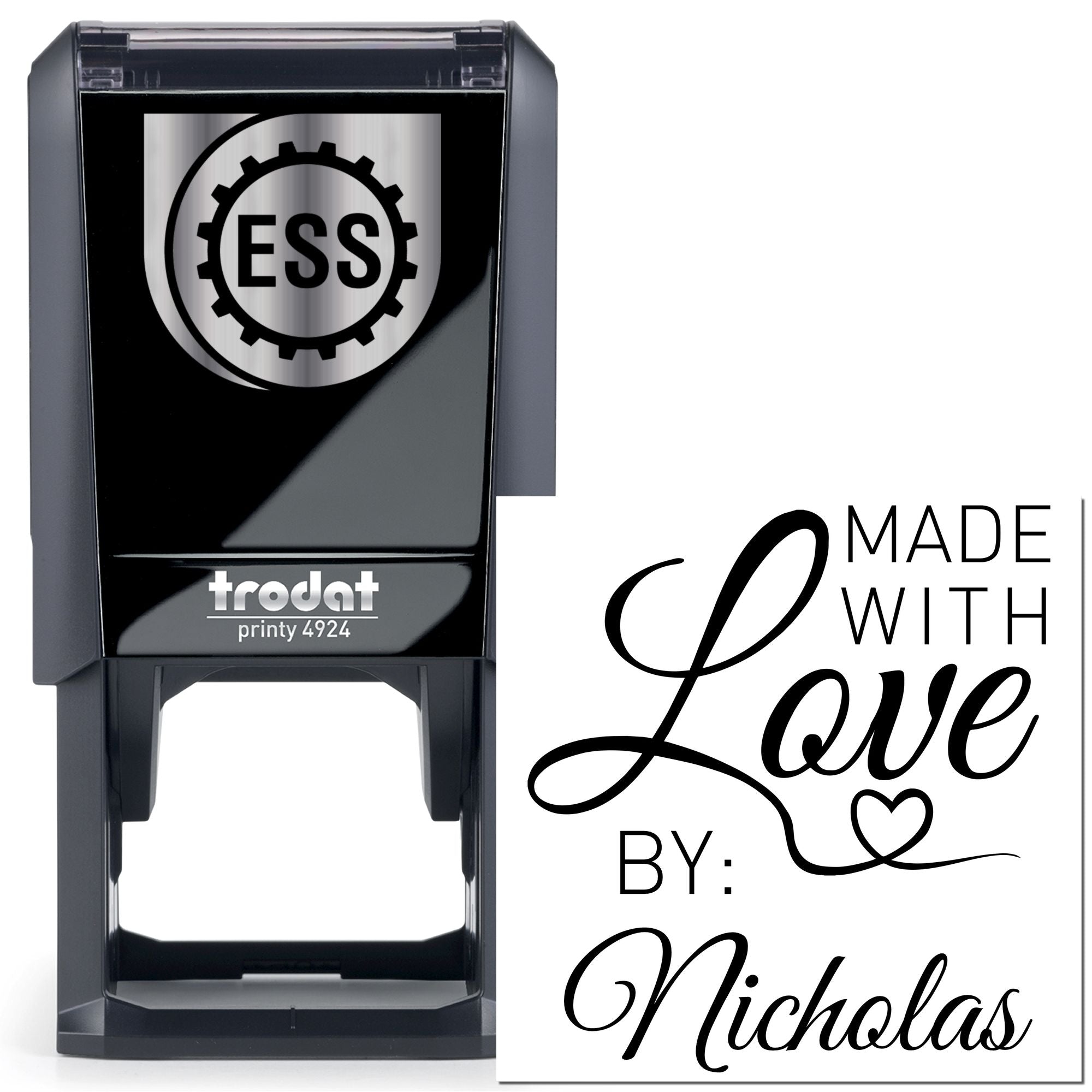 Handcrafted with Heart Customized Handcrafted Rubber Stamp - Engineer Seal Stamps