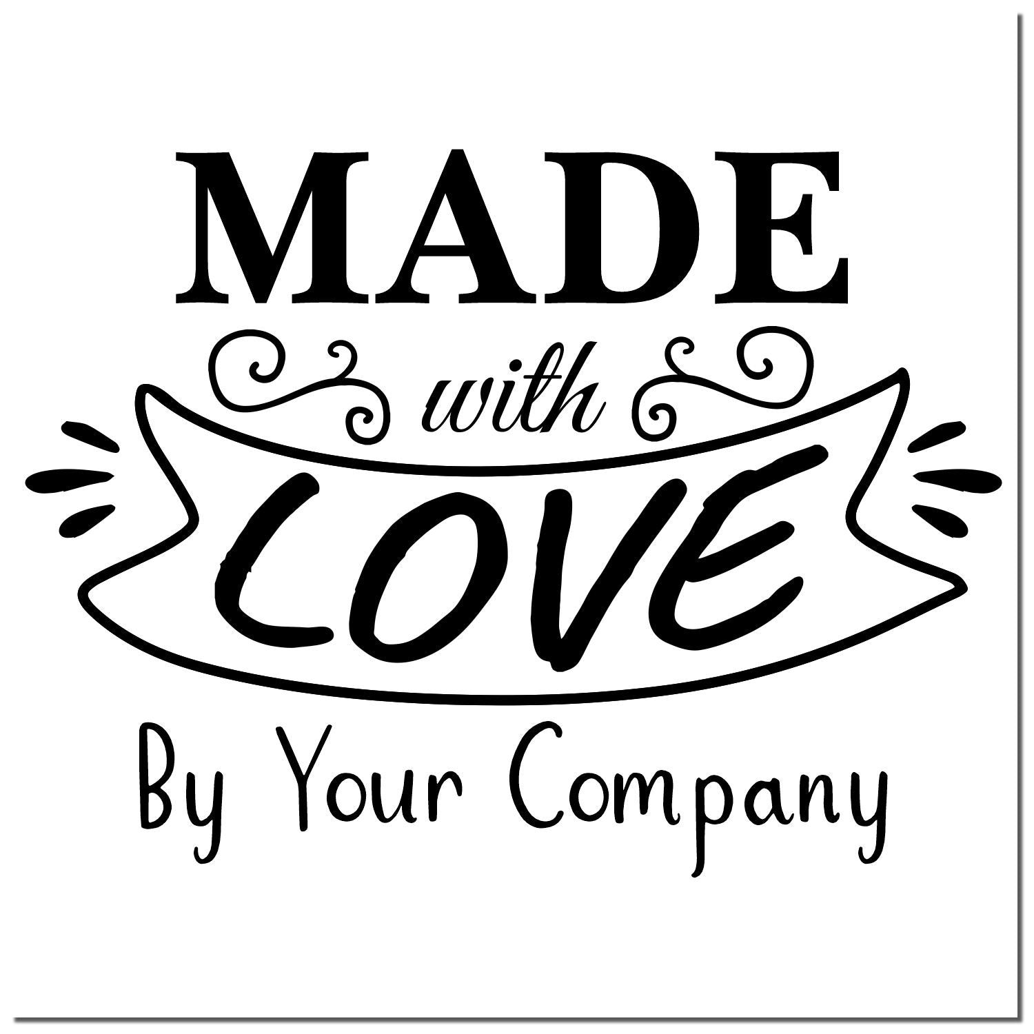Handcrafted with Care Custom Handcrafted Rubber Stamp