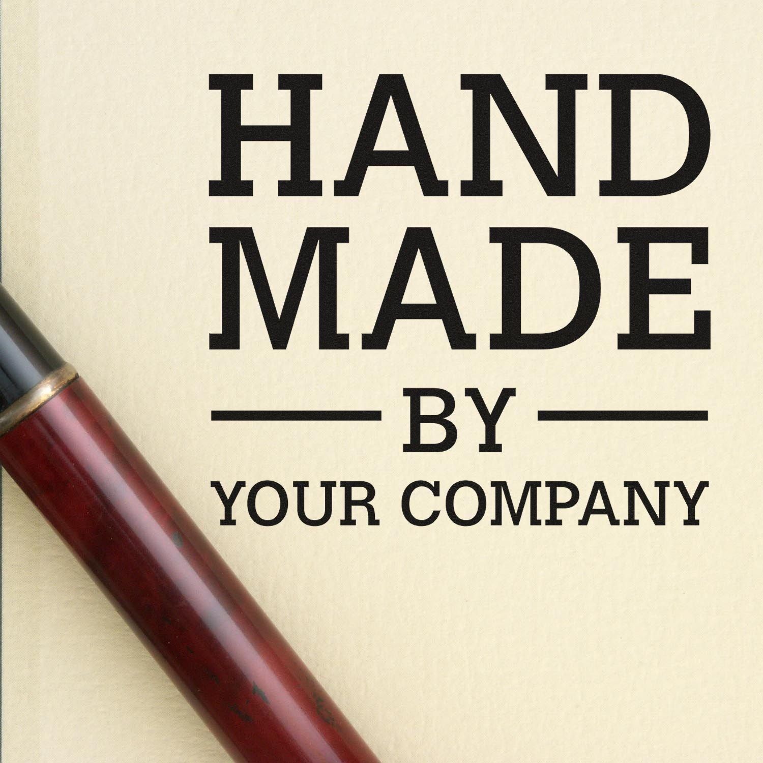 Crafted with Care Custom Maker Rubber Stamp
