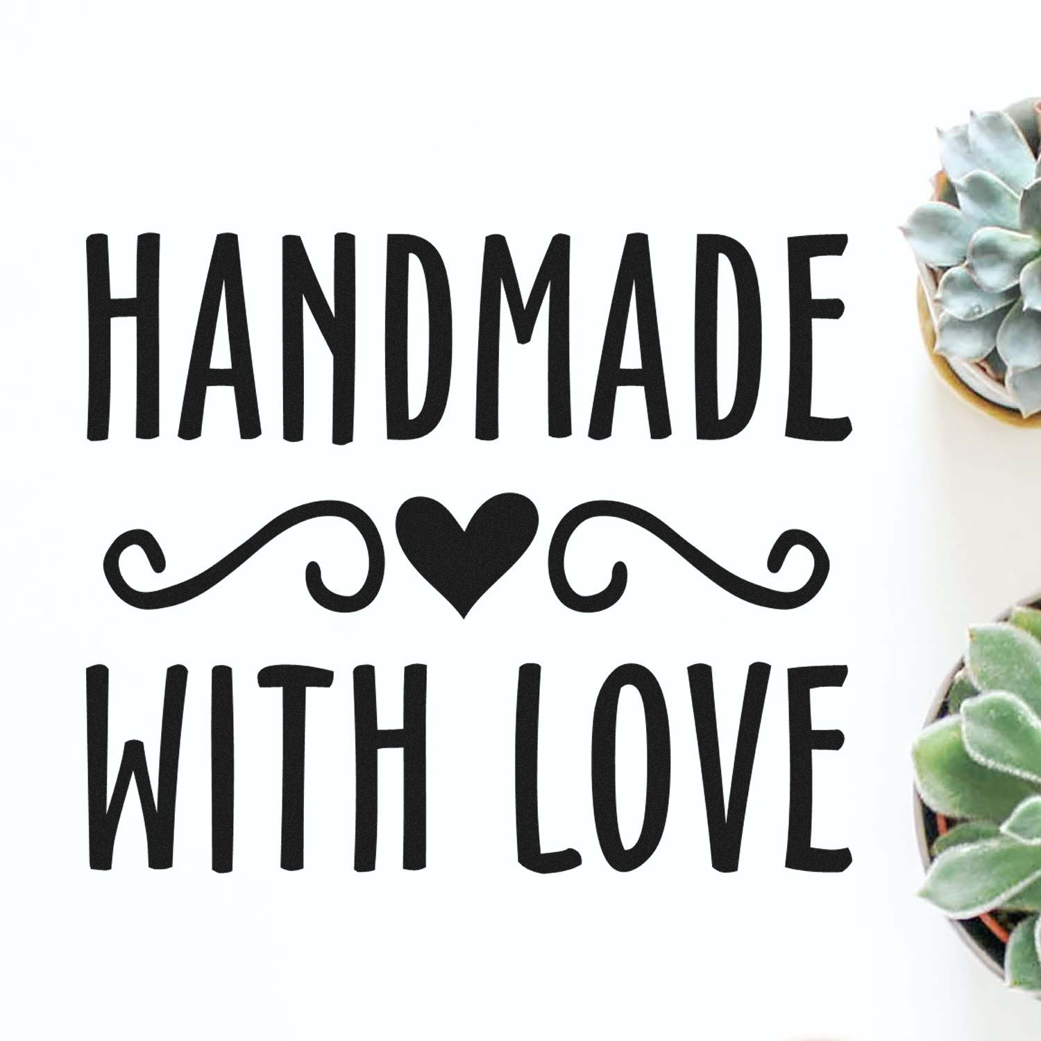 Crafted with Heart Custom-Made Maker Rubber Stamp