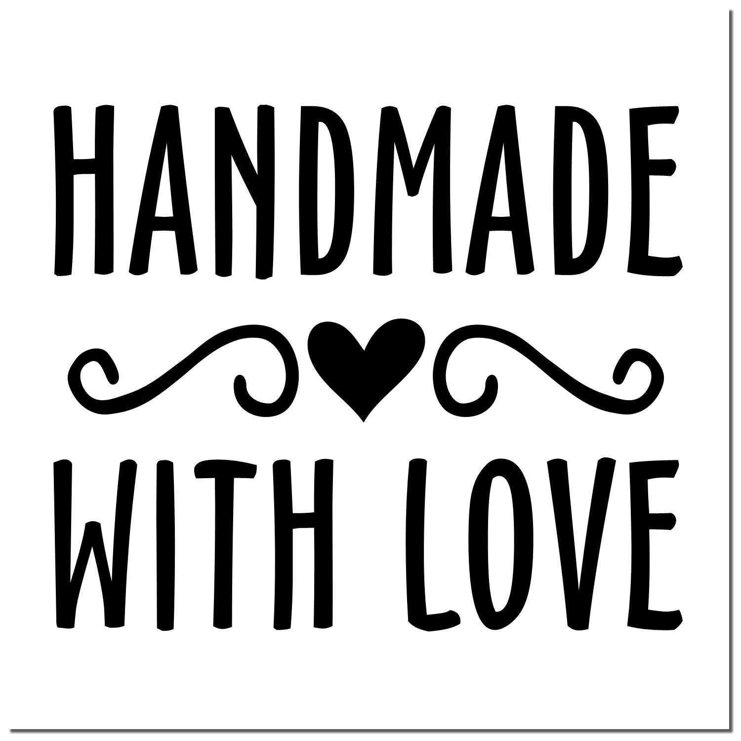Crafted with Heart Custom-Made Maker Rubber Stamp