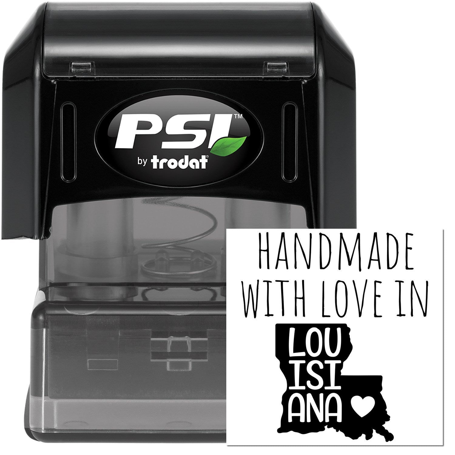 Handmade with Love in Louisiana Stamp - Unique PSI Pre-Inked Rubber ...