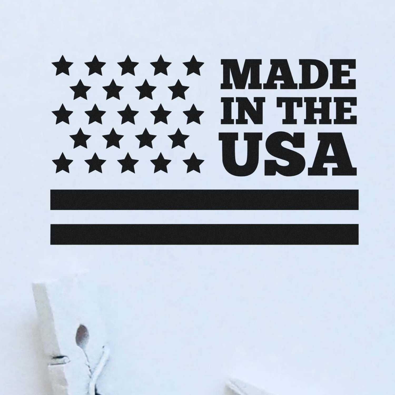 Wood Handle Patriot Pride Stamp Rubber Stamp featuring Made in the USA design with stars and stripes, showcasing craftsmanship and patriotic theme. Perfect for adding a personal touch to projects.