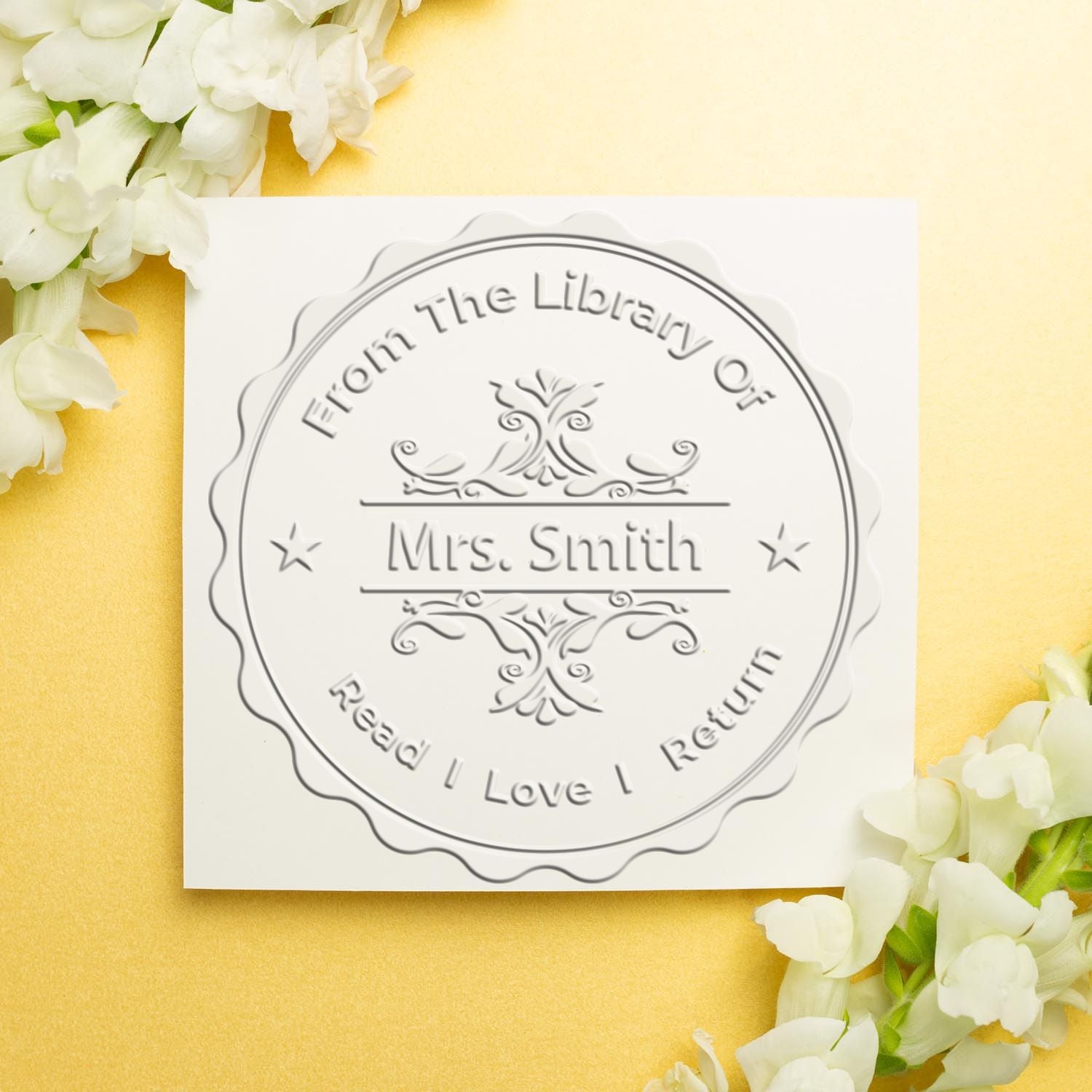 Intricate Library Soft Customized Teacher Literacy Corner Seal