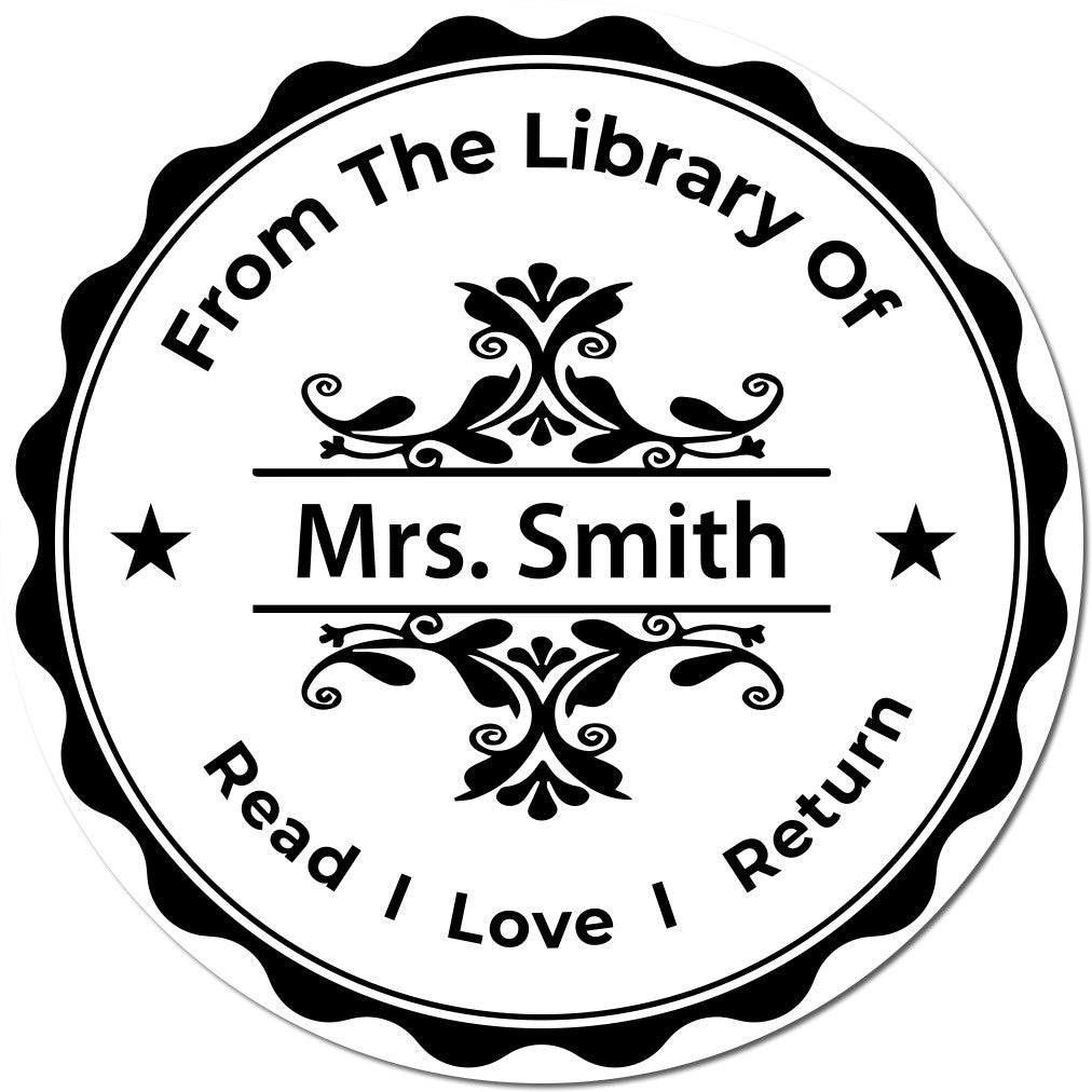 Intricate Library Customized Personal Teacher Library Marking Tool Stamp - Engineer Seal Stamps