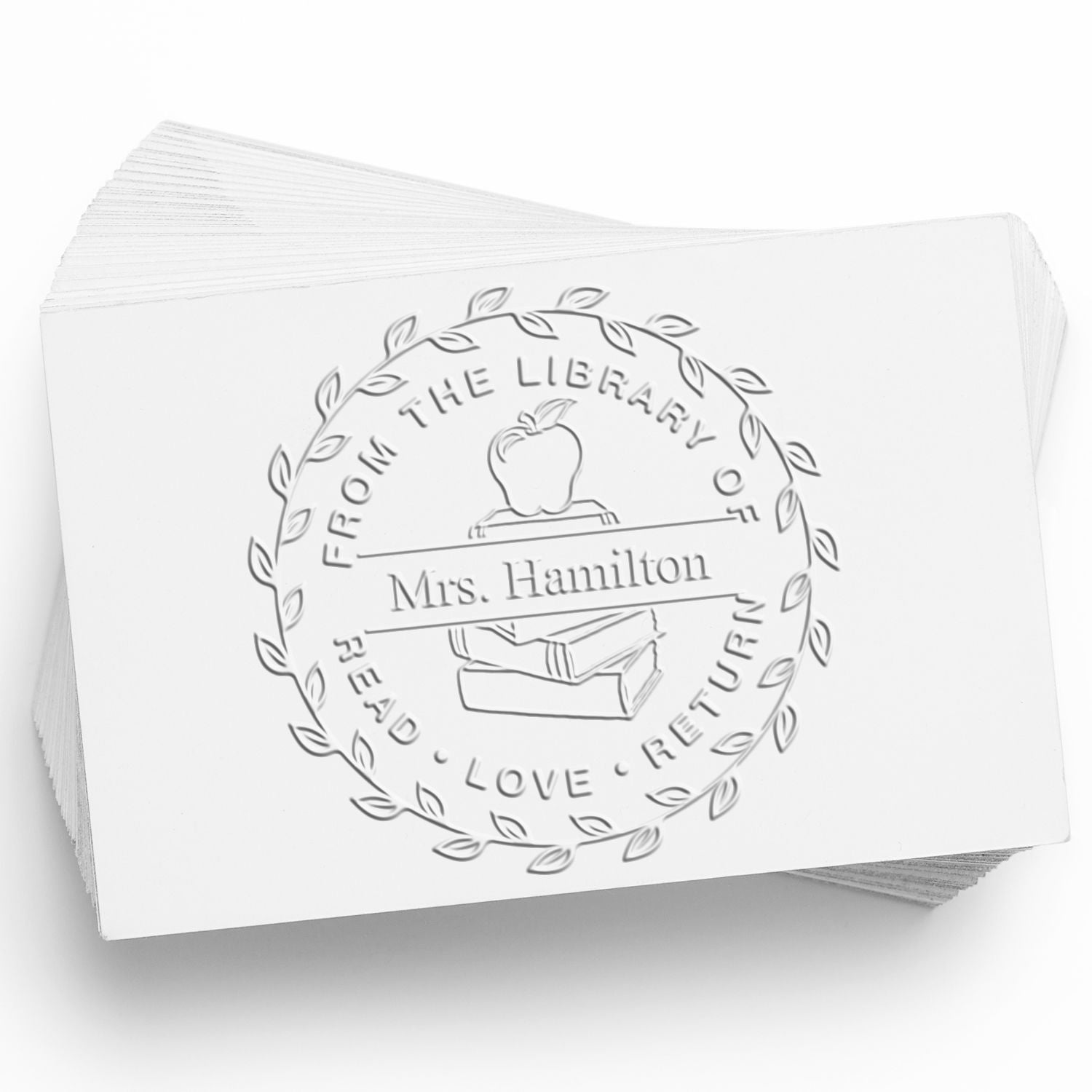 Handheld Classic Border Customized Teacher Literacy Corner Seal