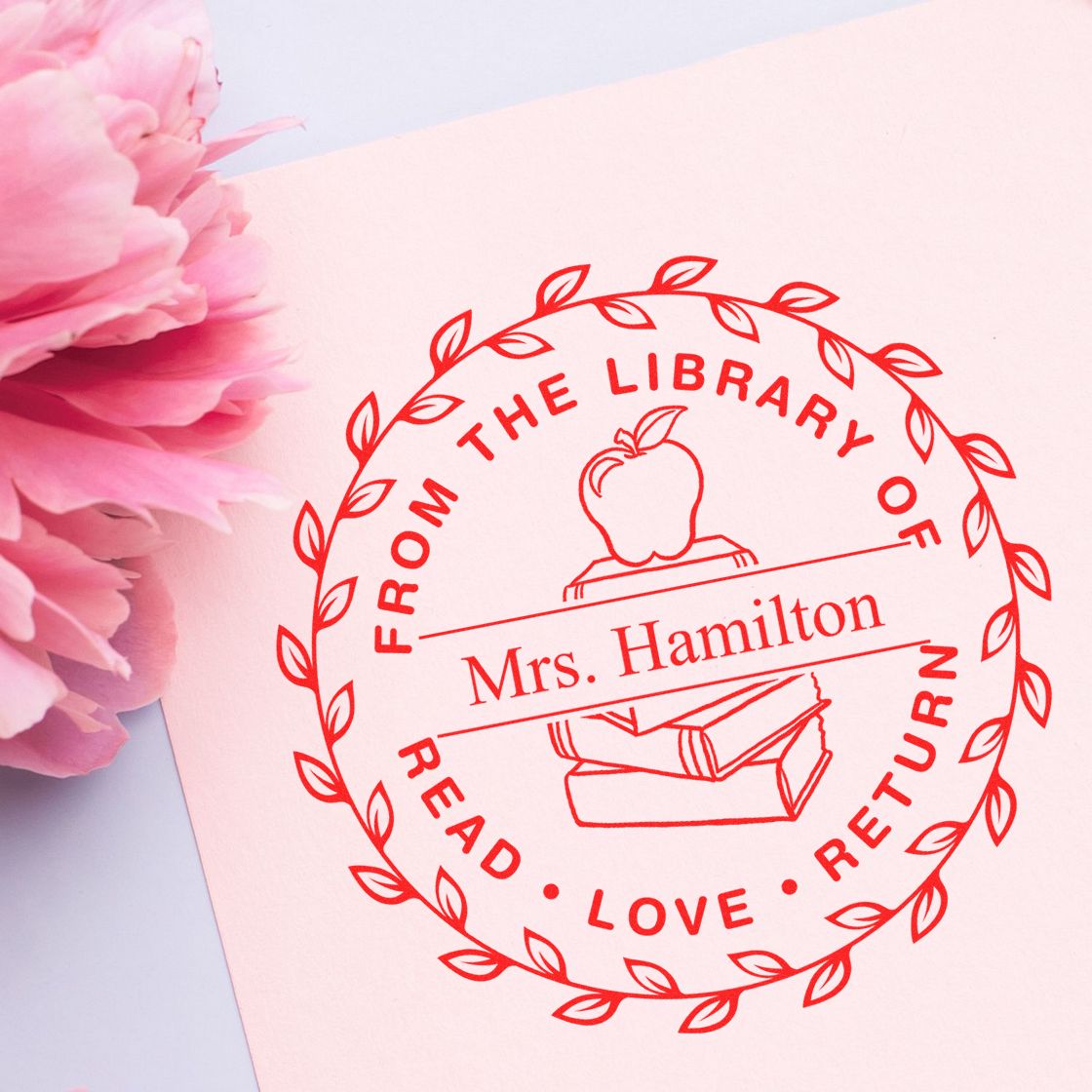 Classic Border Customized Teacher For Classroom Stamp