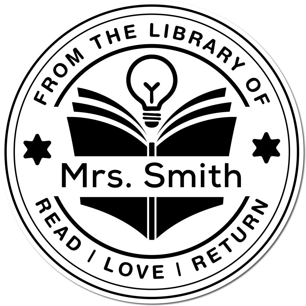 Pre-Inked Lightbulb Teacher Appreciation Gift Idea Stamp - Engineer Seal Stamps