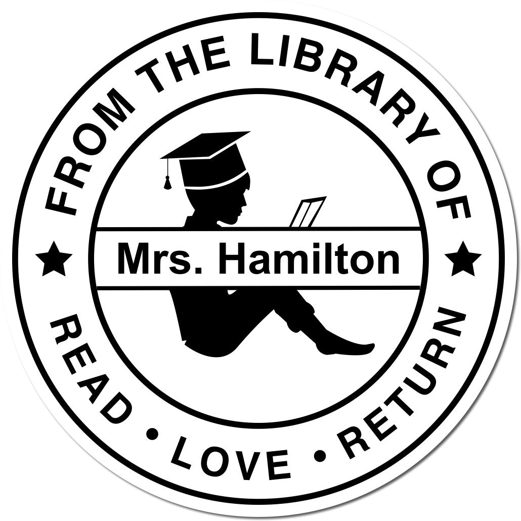 Reading Customized Teacher Reading Library Identity Stamp