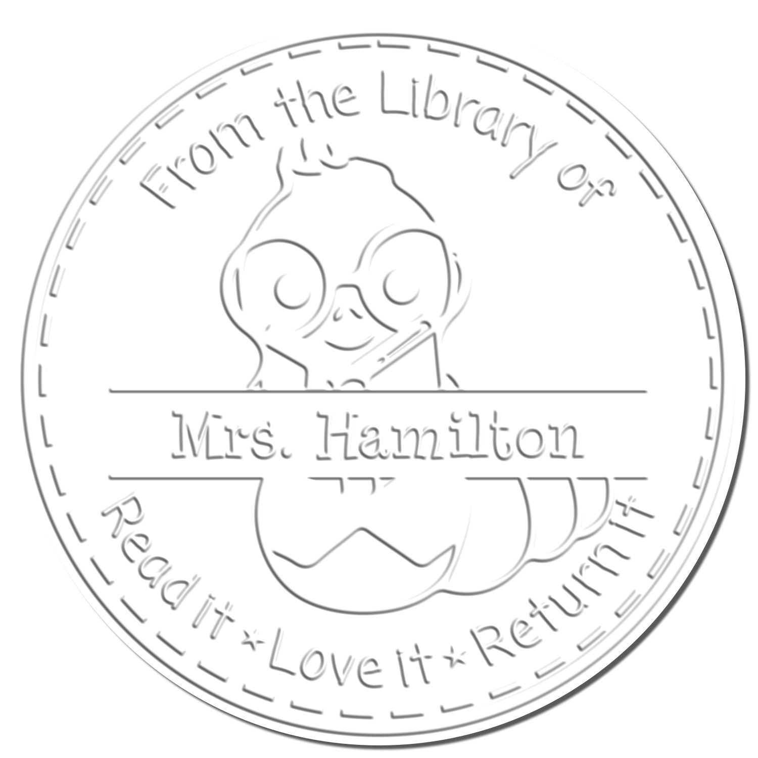 Hybrid Bookworm Customized Teacher For Book Collection Embosser - Engineer Seal Stamps