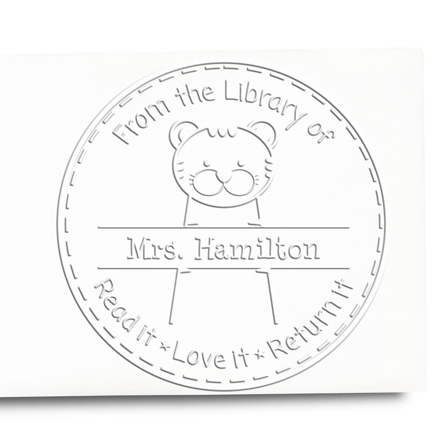 Happy Tiger Soft Customized Ex Libris Teacher Seal