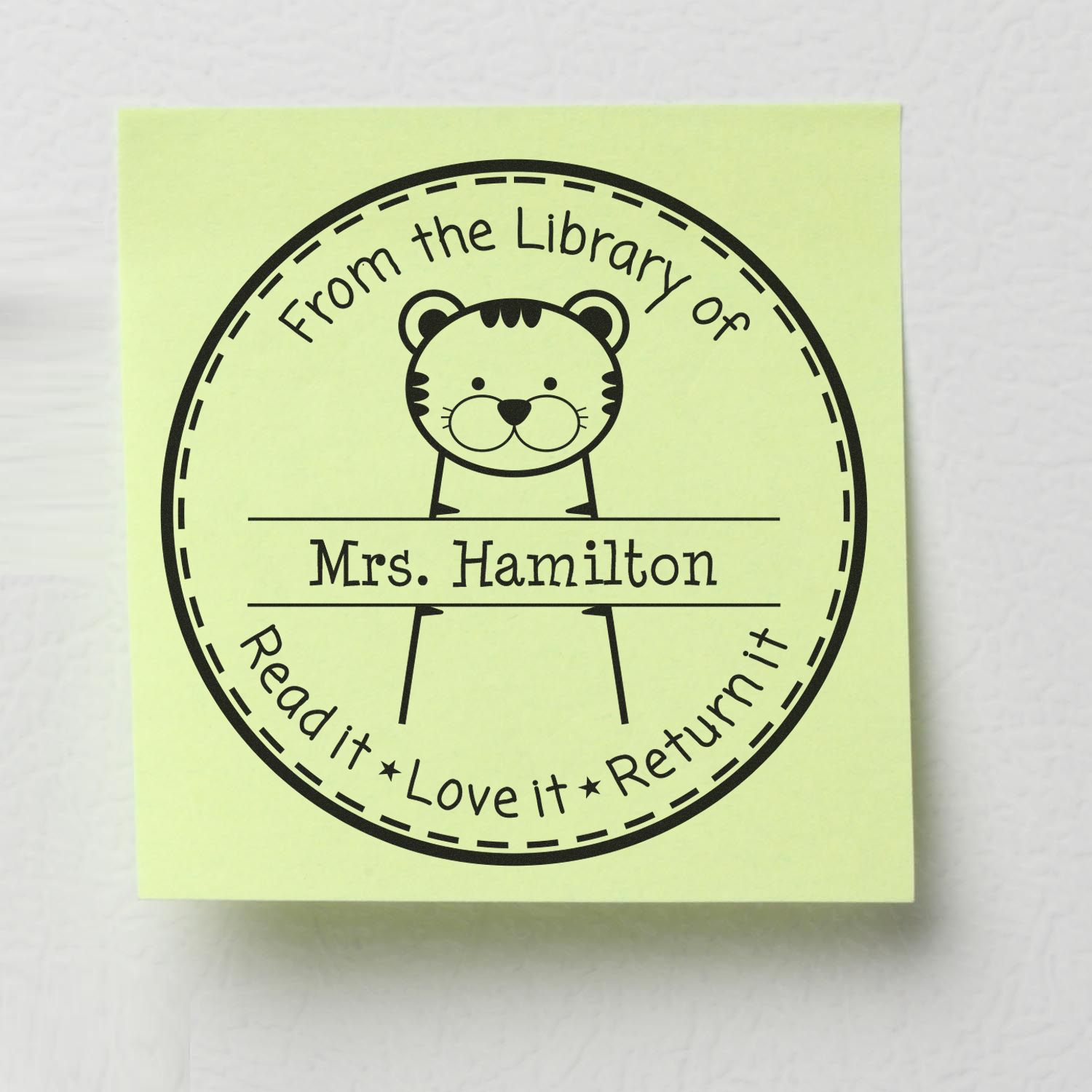Pre-Inked Happy Tiger Unique Teacher Gift Stamp - Engineer Seal Stamps