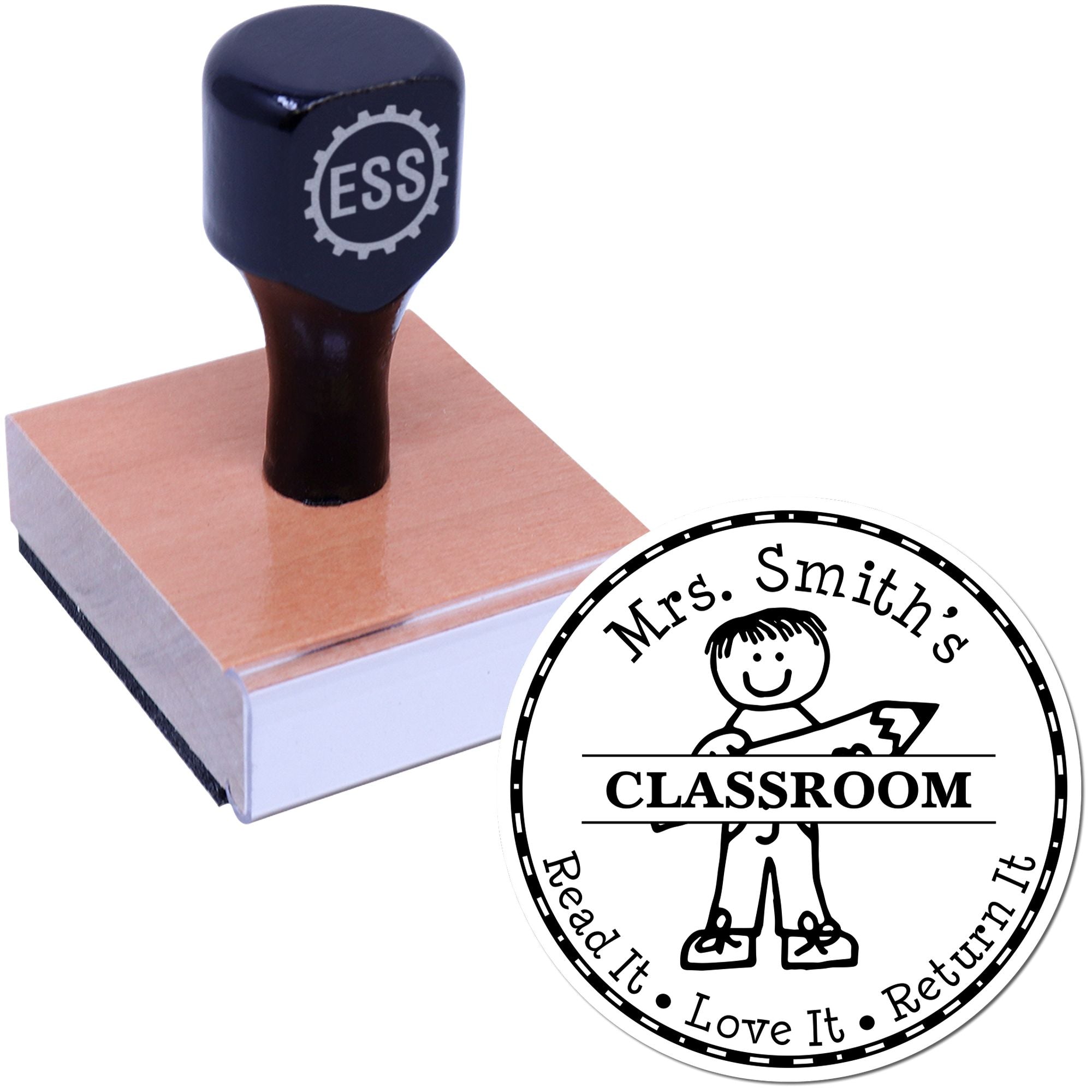 Boy Student Customized Best Teacher Gift Stamp