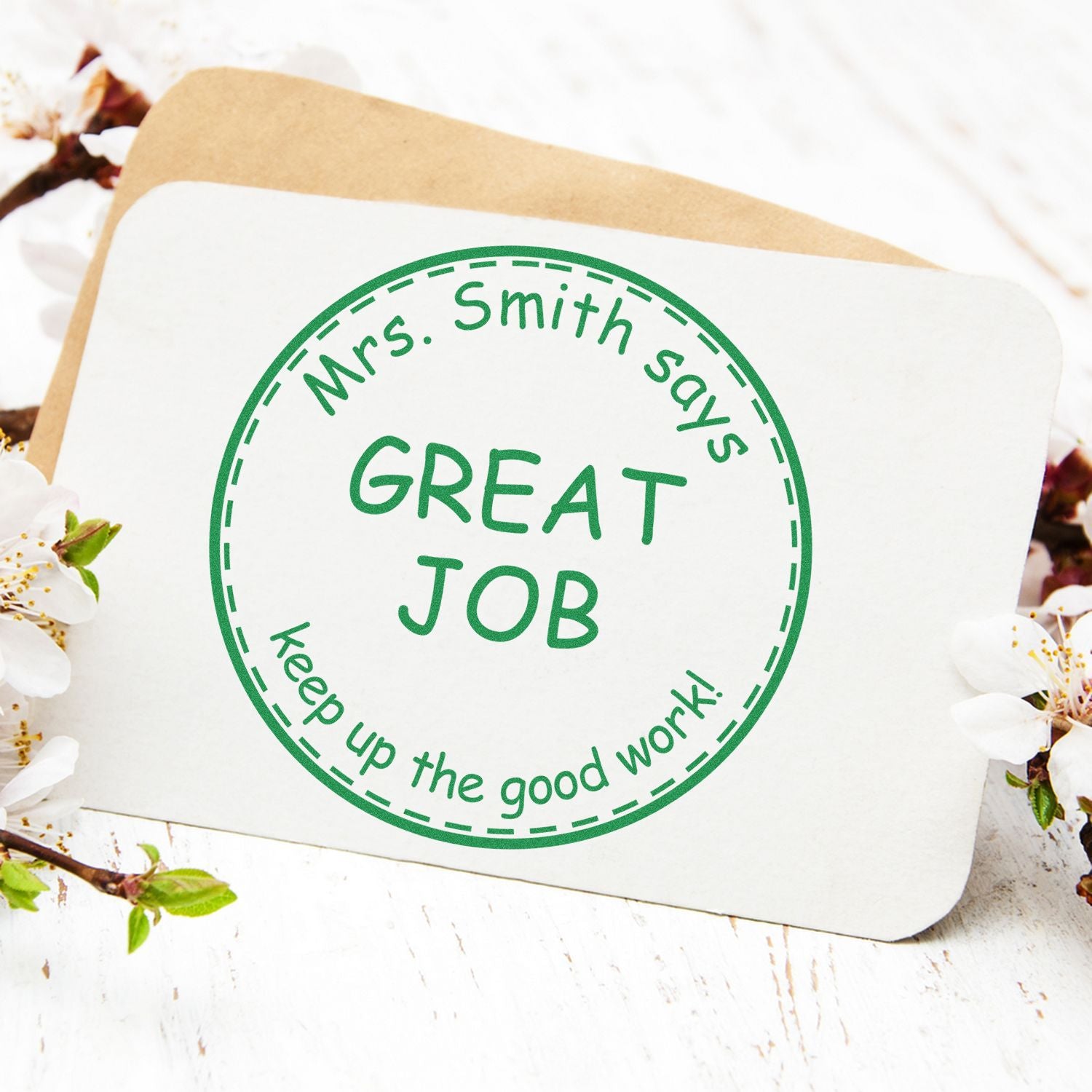 Great Job Customized Thank You For Being An Amazing Teacher Stamp