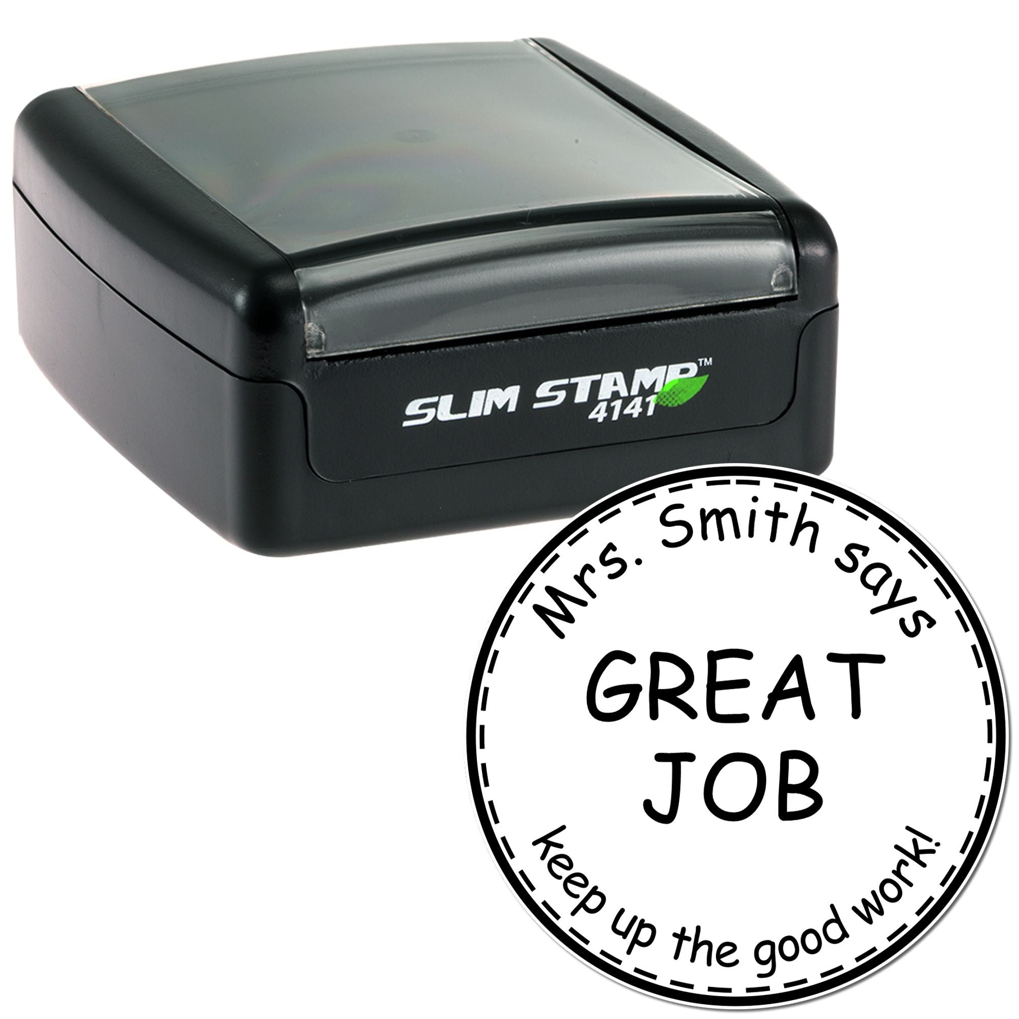 Pre-Inked Great Job Teacher Book Return Label Stamp - Engineer Seal Stamps